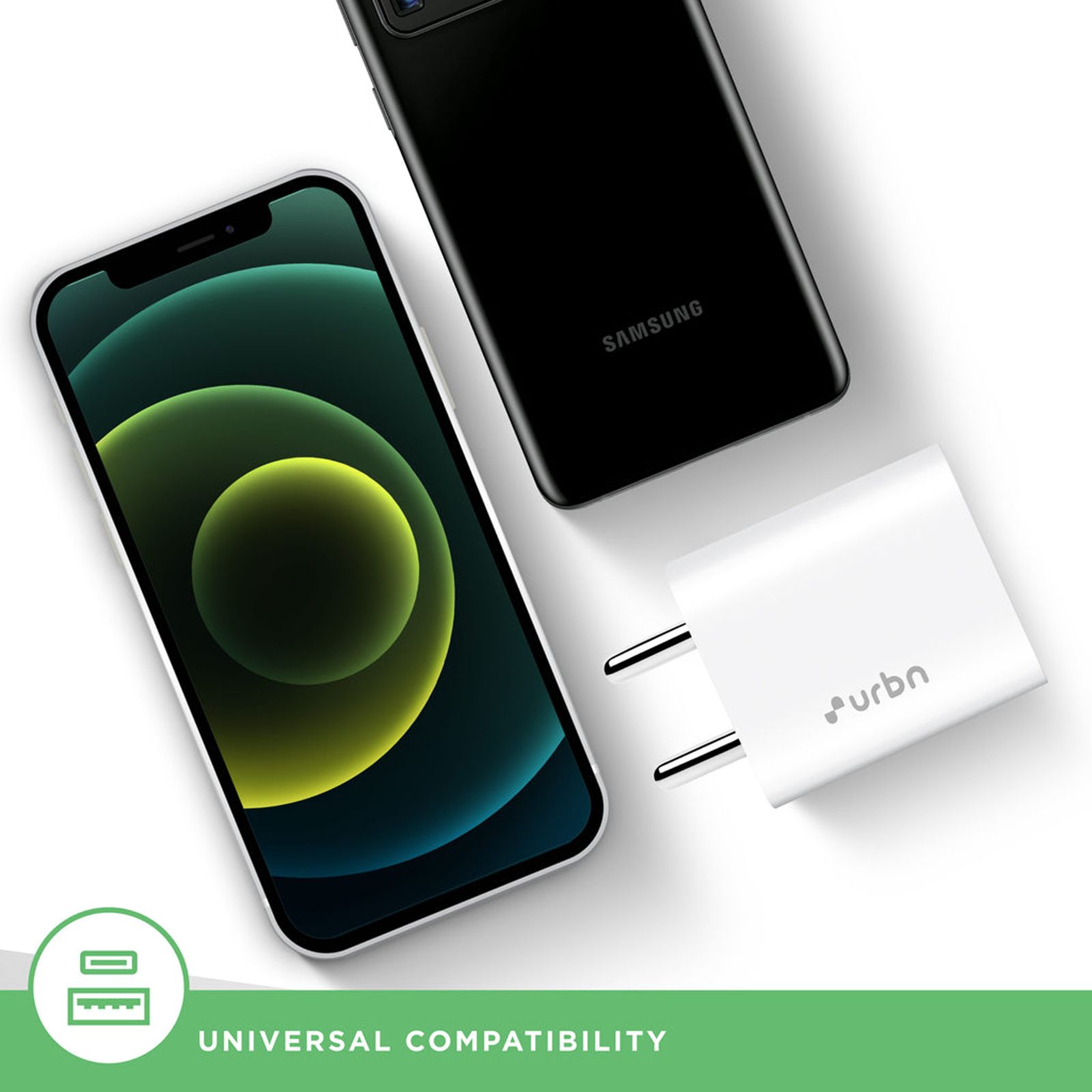 urbn 20W Type A & Type C 2-Port Fast Charger (Adapter Only, 4 Level of Protection, White)_3