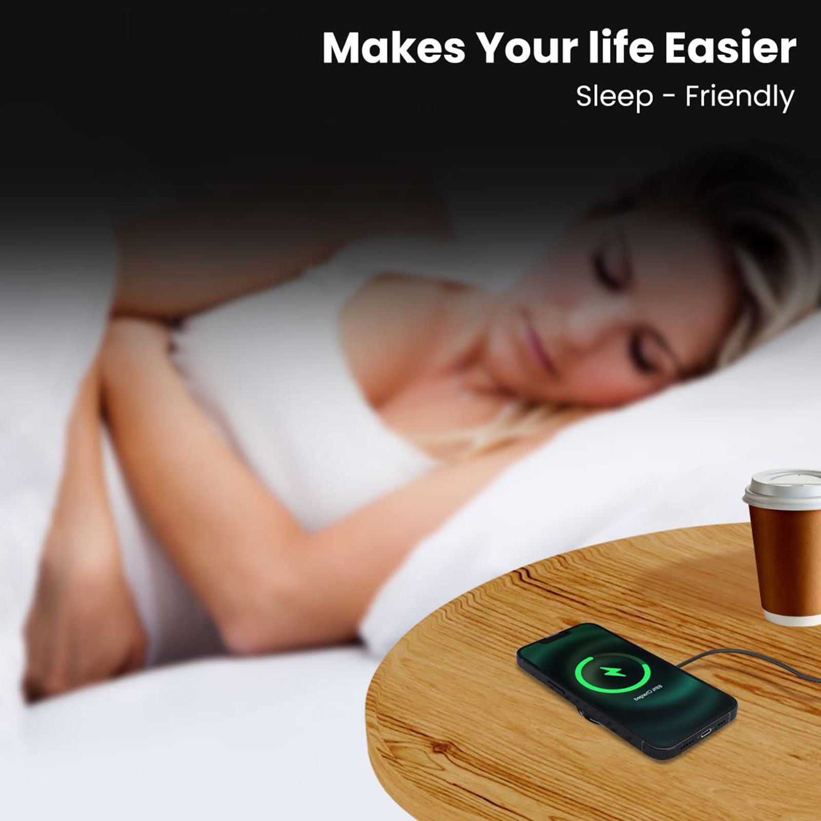 Portronics Freedom 15M 15W Wireless Charger for iPhone 12, 13 Series (Strong Alloy Build, Black)_7