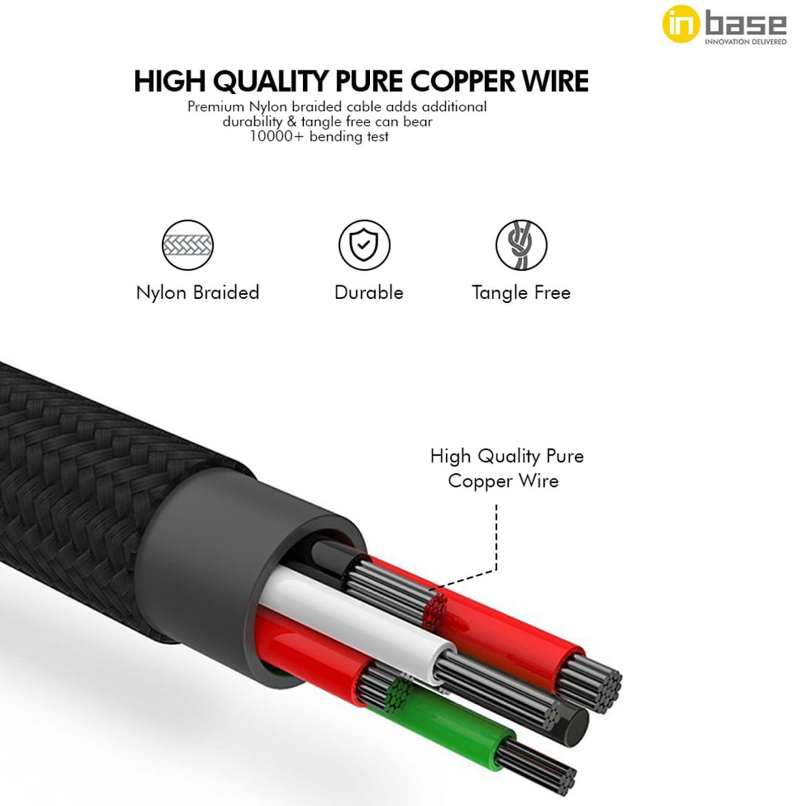 in base Type A to Type C 6.56 Feet (2M) Cable (Surface Dent Design, Black)_6
