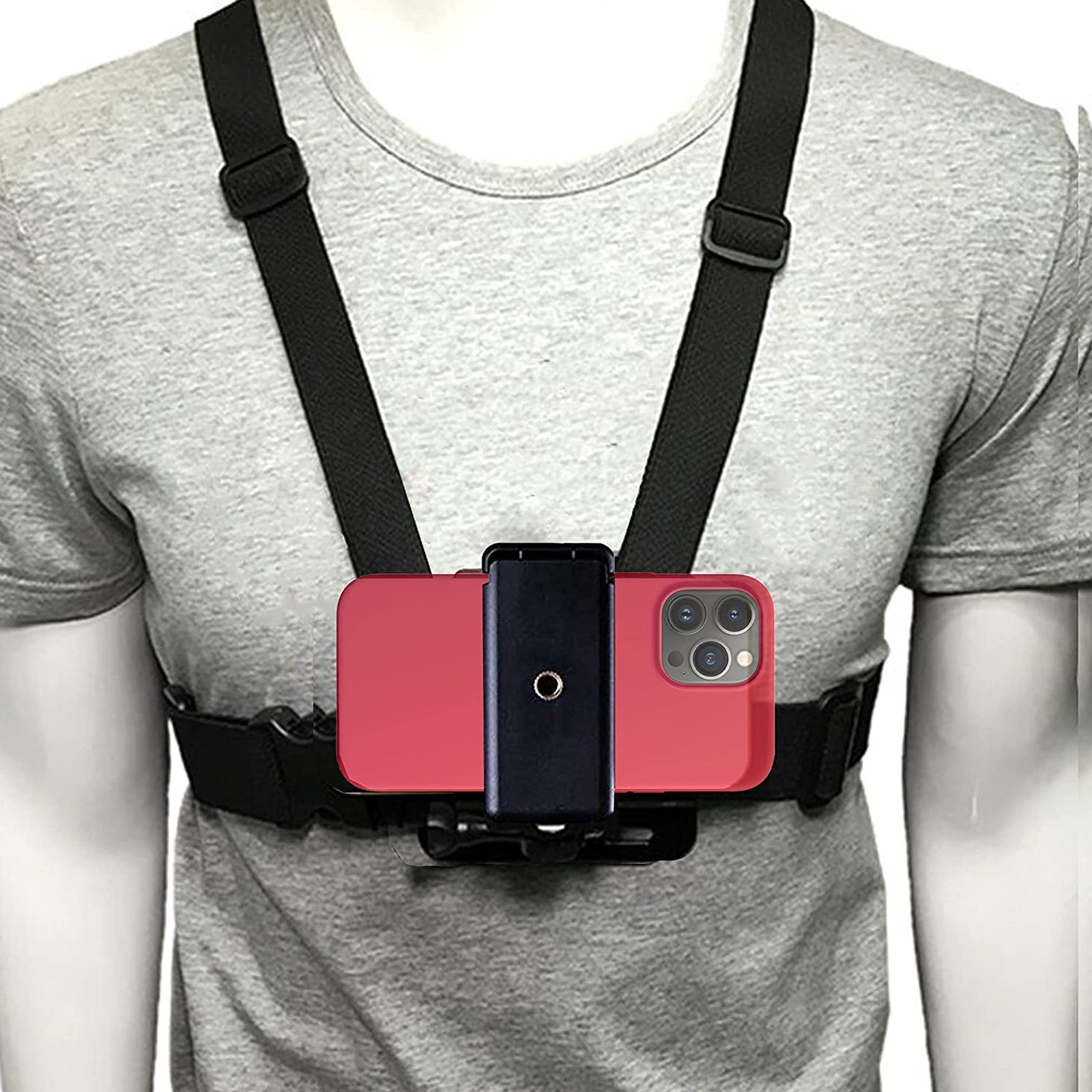 HIFFIN Adjustable Body Harness Chest Belt Strap for Camera and Mobile (Lightweight, Black)_5