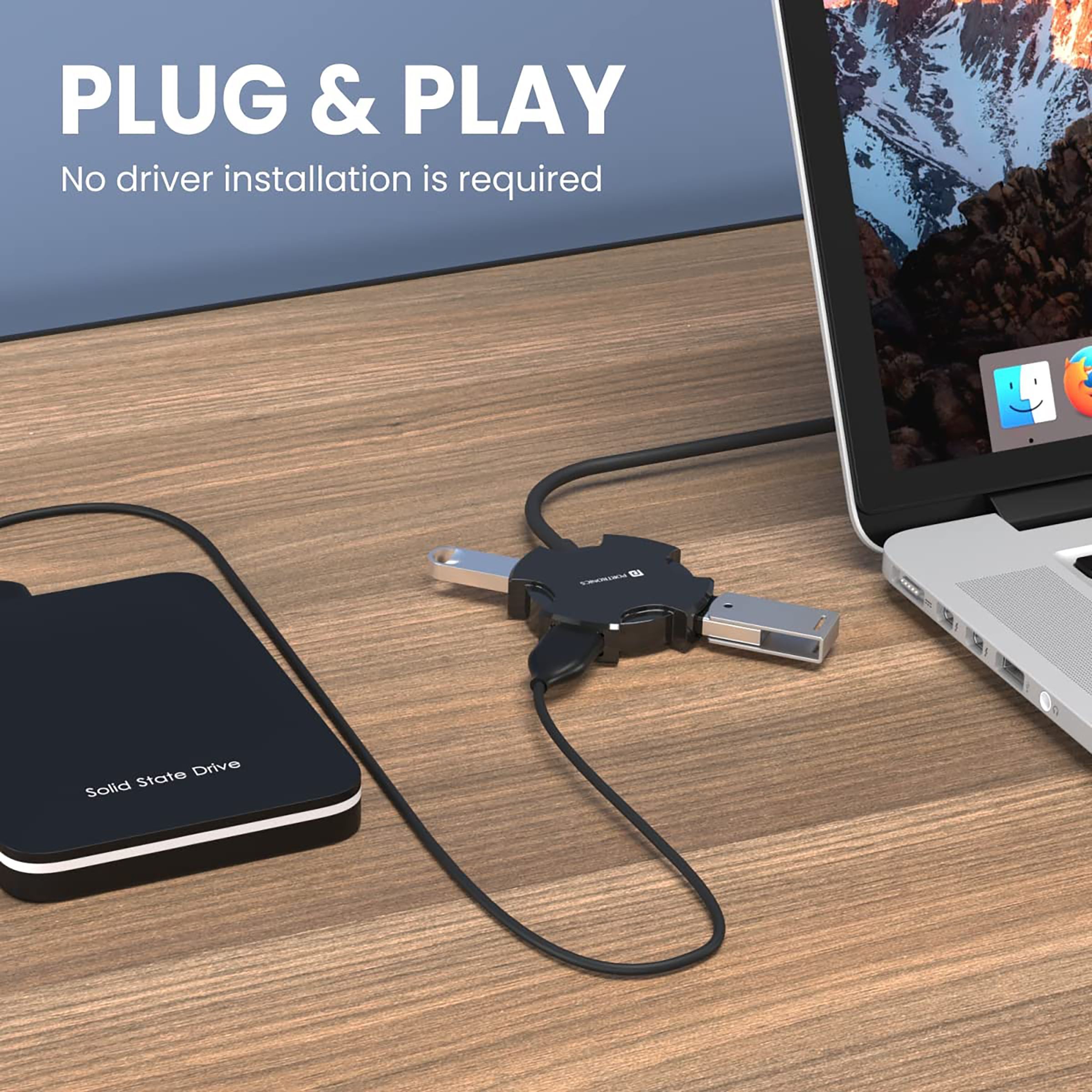 Portronics Mport 4C 4-in-1 USB 2.0 Type A to USB 2.0 Type A USB Hub (360 Degree Functioning, Black)_7