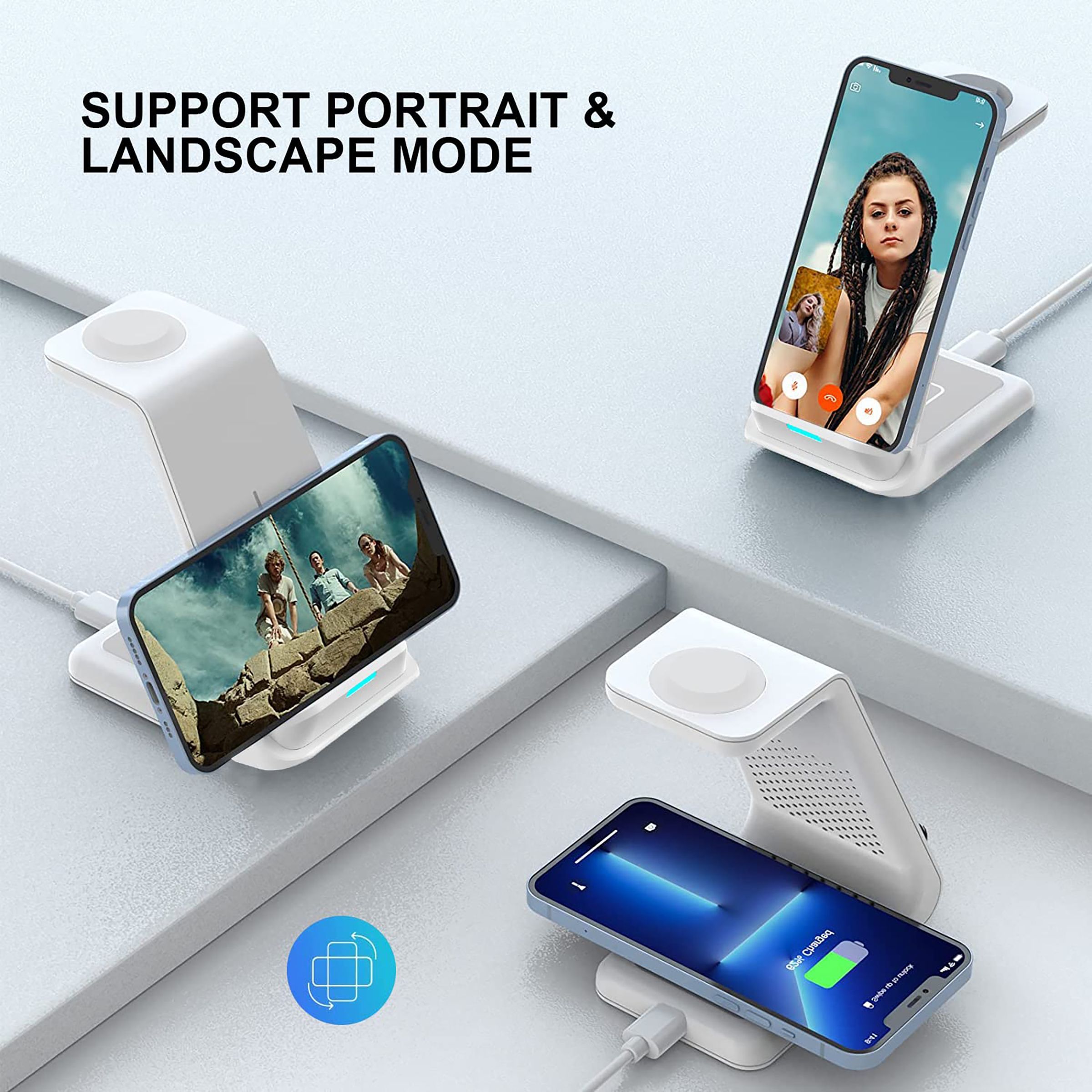 Unigen Unidock 250 15W 3-in-1 Wireless Charging Stand for iPhone 14, 13, 12, 12 Pro, 12 Pro Max, 12 Mini, 11, 11 Pro, 11 Pro Max, Xs, Xs Max, XR, X, 8, 8 Plus, iWatch SE, 6, 5, 4, 3, 2 & AirPods (Multiple Safety Protection, White)_6