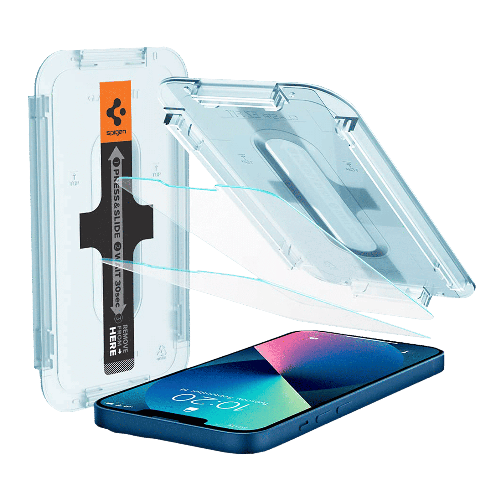 spigen GLAS.tR EZ Fit Screen Protector for Apple iPhone 13, 13 Mini, 13 Pro Max (Fingerprint Resistant)_11