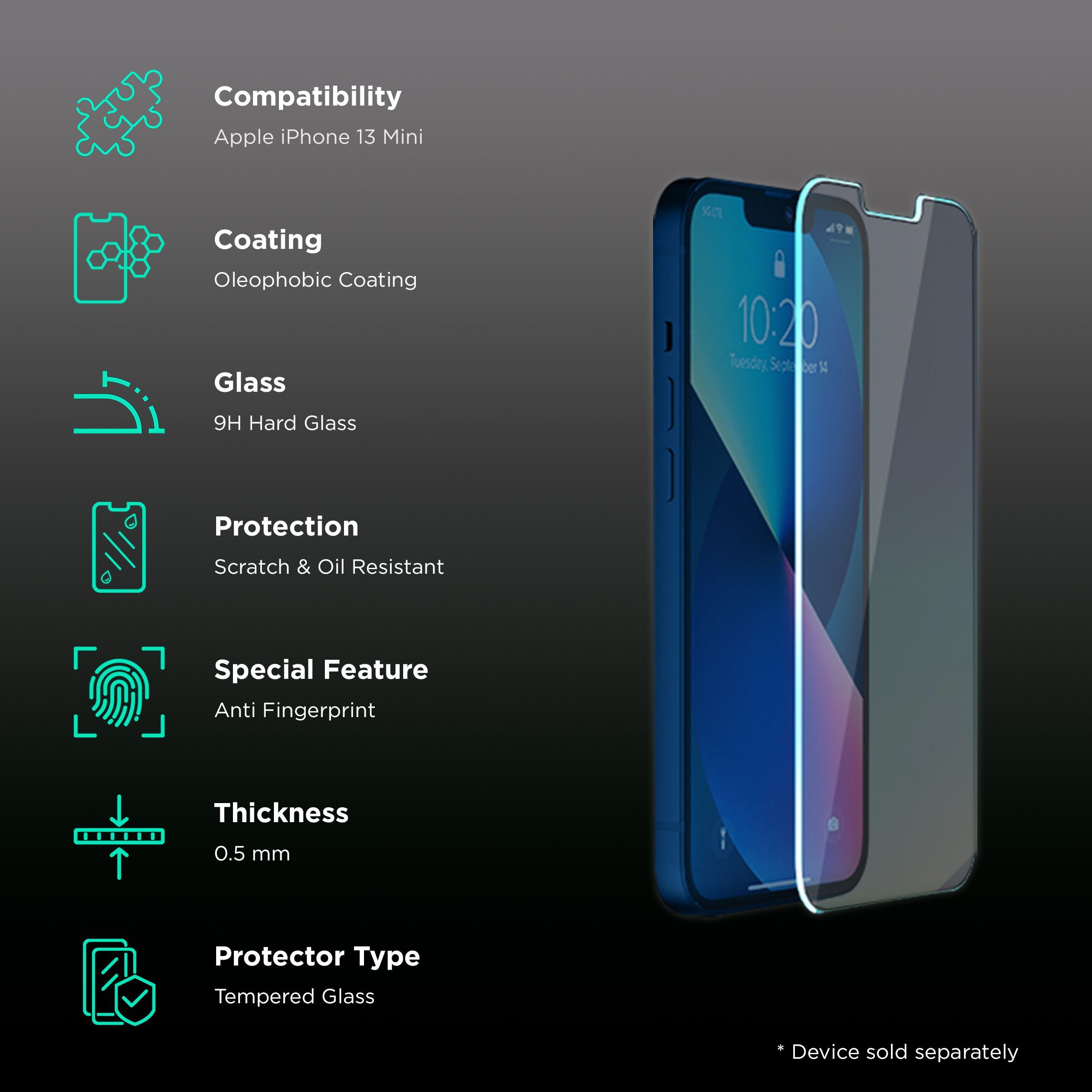 spigen GLAS.tR EZ Fit Screen Protector for Apple iPhone 13, 13 Mini, 13 Pro Max (Fingerprint Resistant)_3