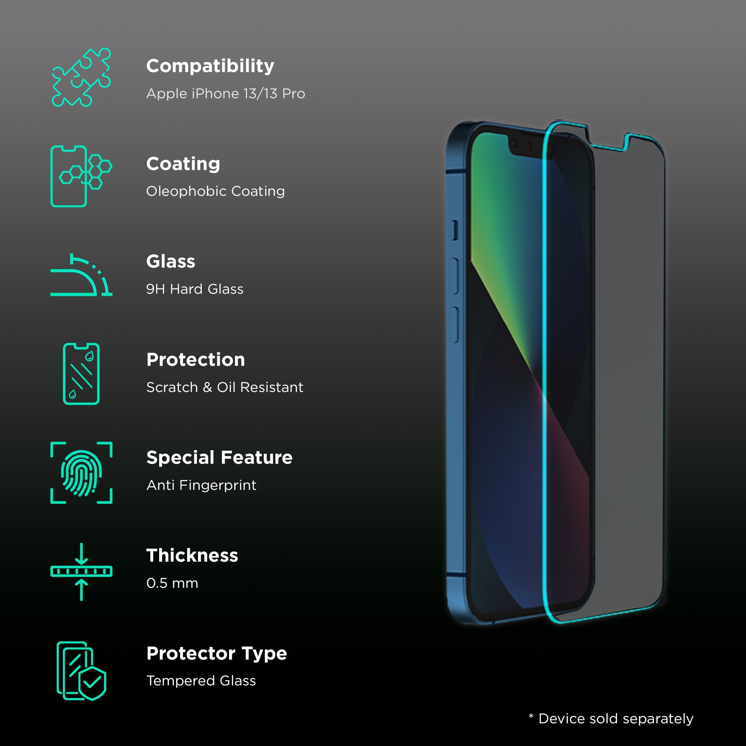 Spigen EZ FIT GLAS.tR Privacy Tempered Glass for Apple iPhone 13, 13 Pro (Oleophobic Coating) Spigen EZ FIT GLAS.tR Privacy Tempered Glass for Apple iPhone 13, 13 Pro (Oleophobic Coating)_3