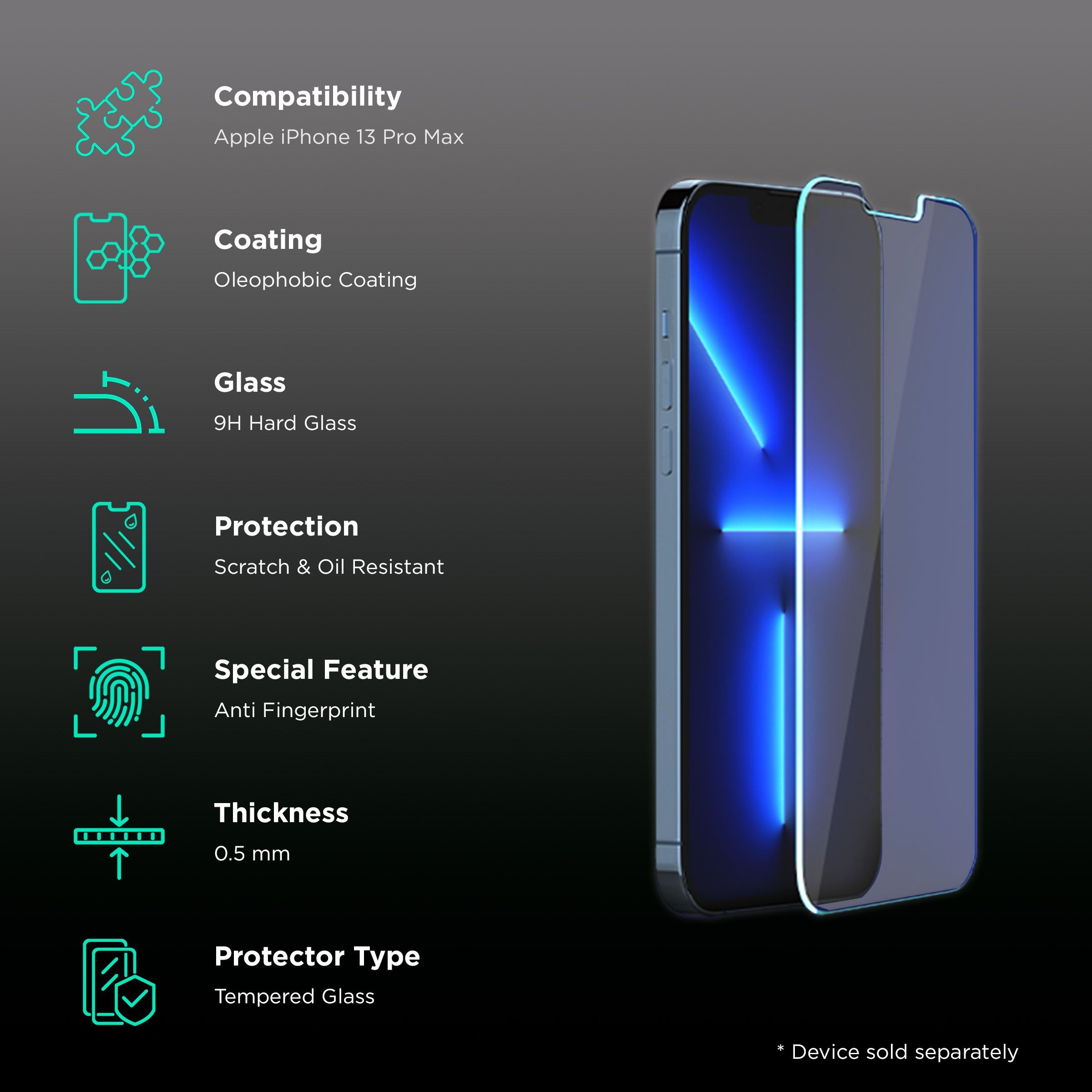 Spigen EZ FIT GLAS.tR Tempered Glass for Apple iPhone 13 Pro Max (Oleophobic Coating) Spigen EZ FIT GLAS.tR Tempered Glass for Apple iPhone 13 Pro Max (Oleophobic Coating)_3