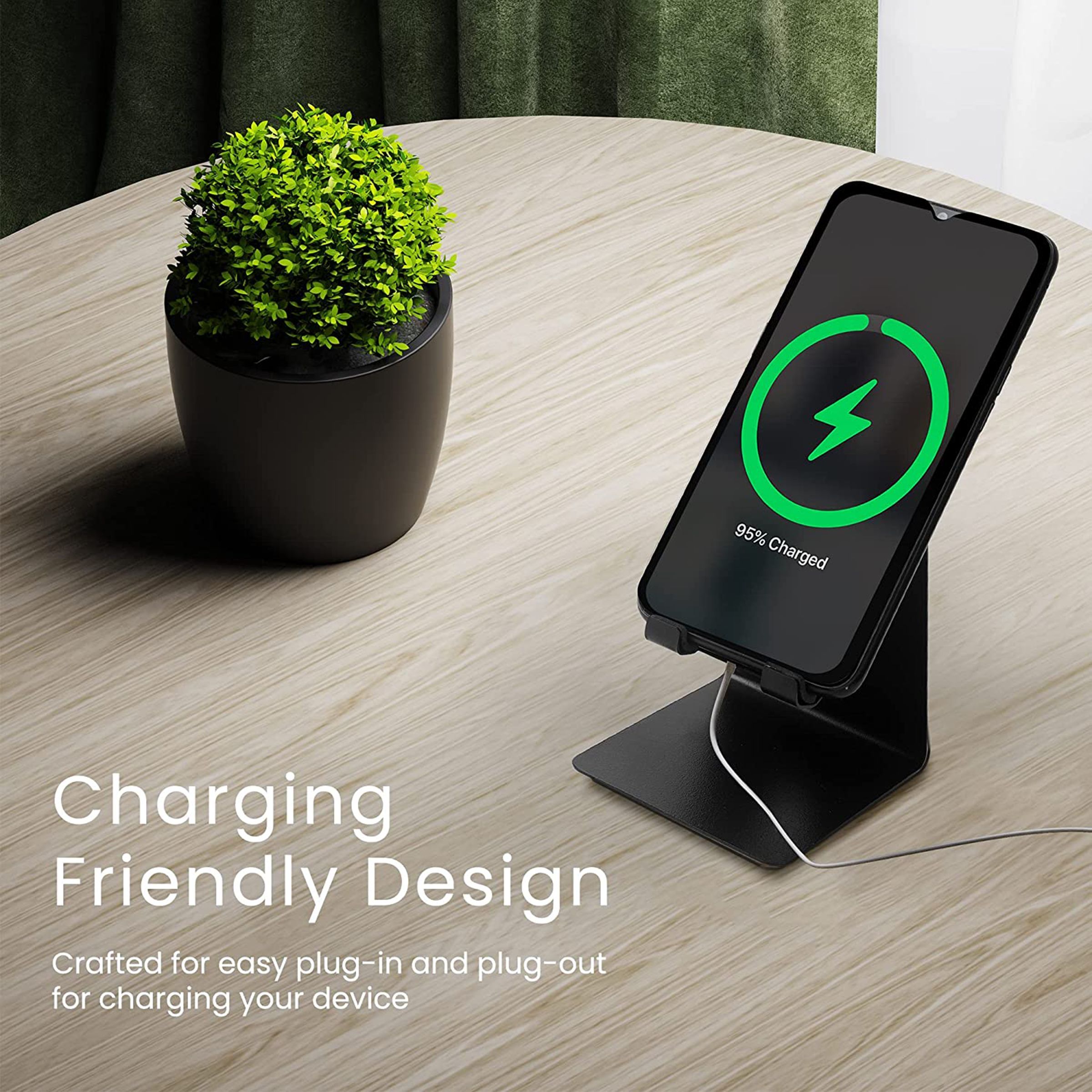 ambrane Anti Skid Holder For Mobiles (Multipurpose Stand, Black)_10