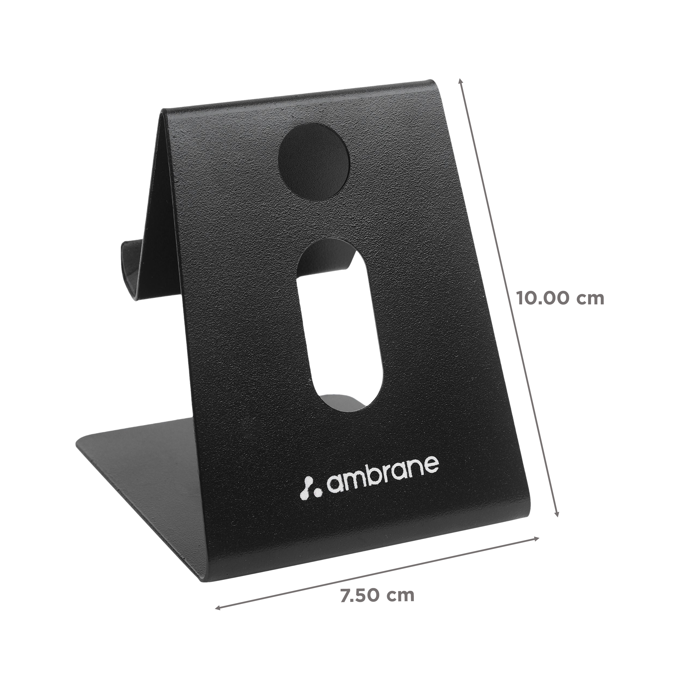 ambrane Anti Skid Holder For Mobiles (Multipurpose Stand, Black)_2