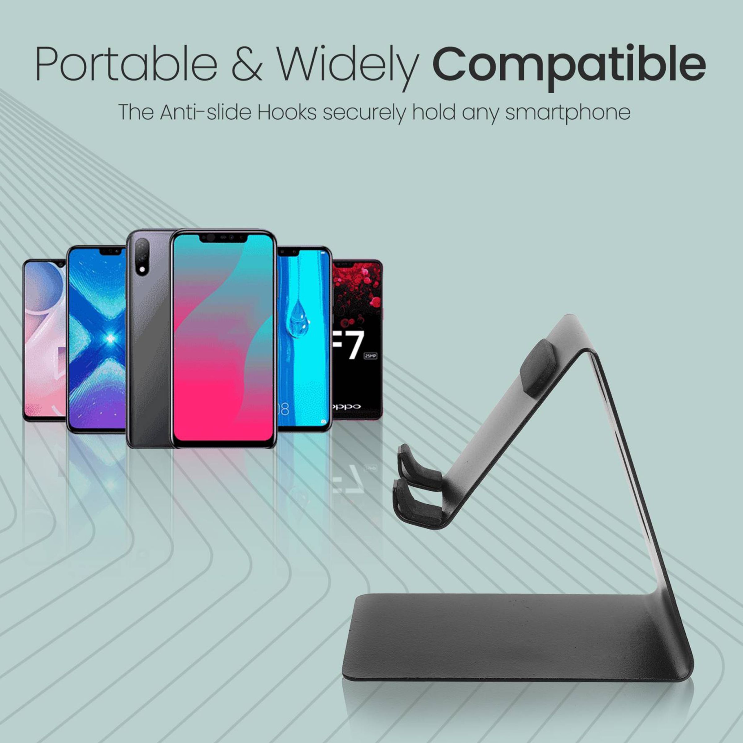 ambrane Anti Skid Holder For Mobiles (Multipurpose Stand, Black)_5