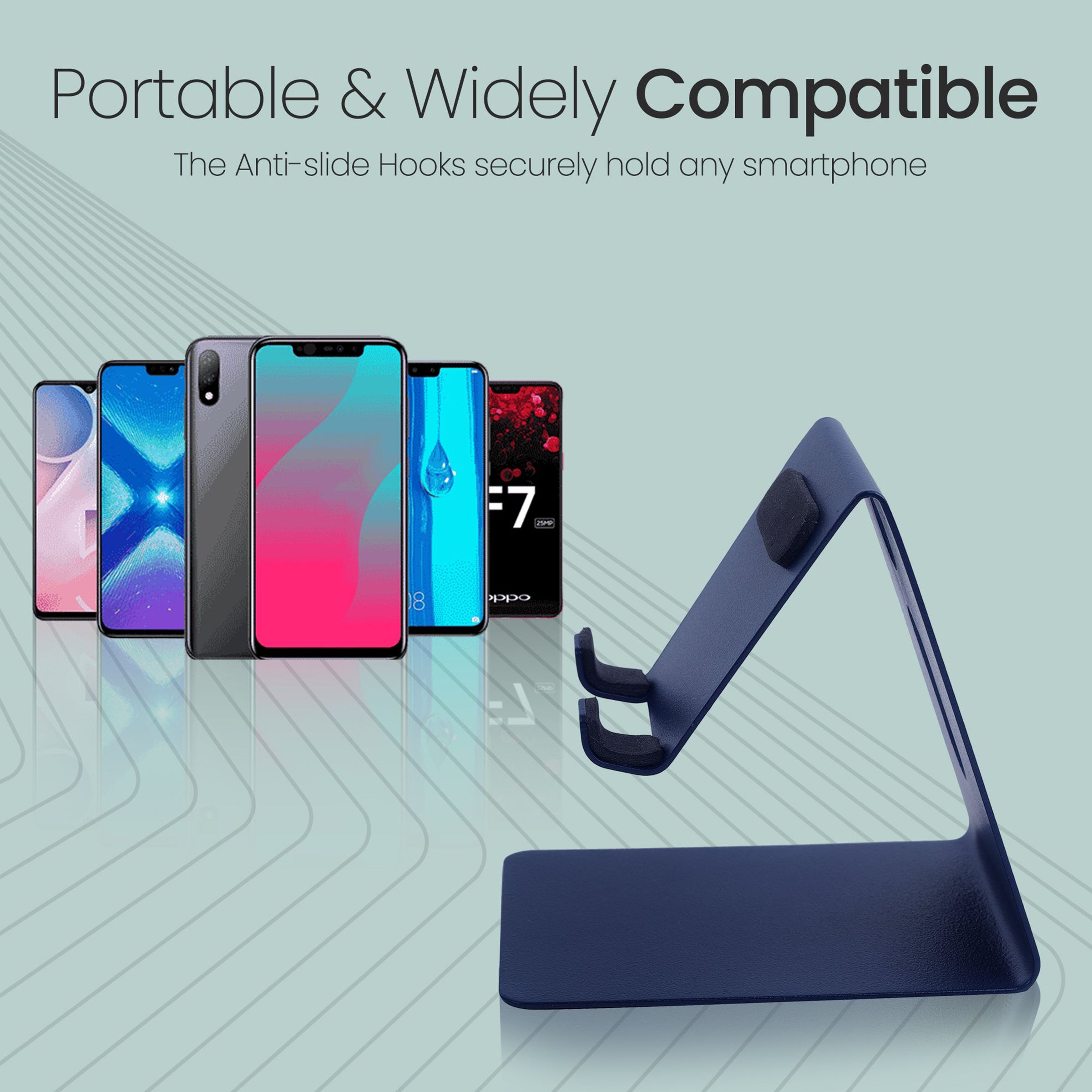 ambrane Anti Skid Holder For Mobiles (Multipurpose Stand, Blue)_9