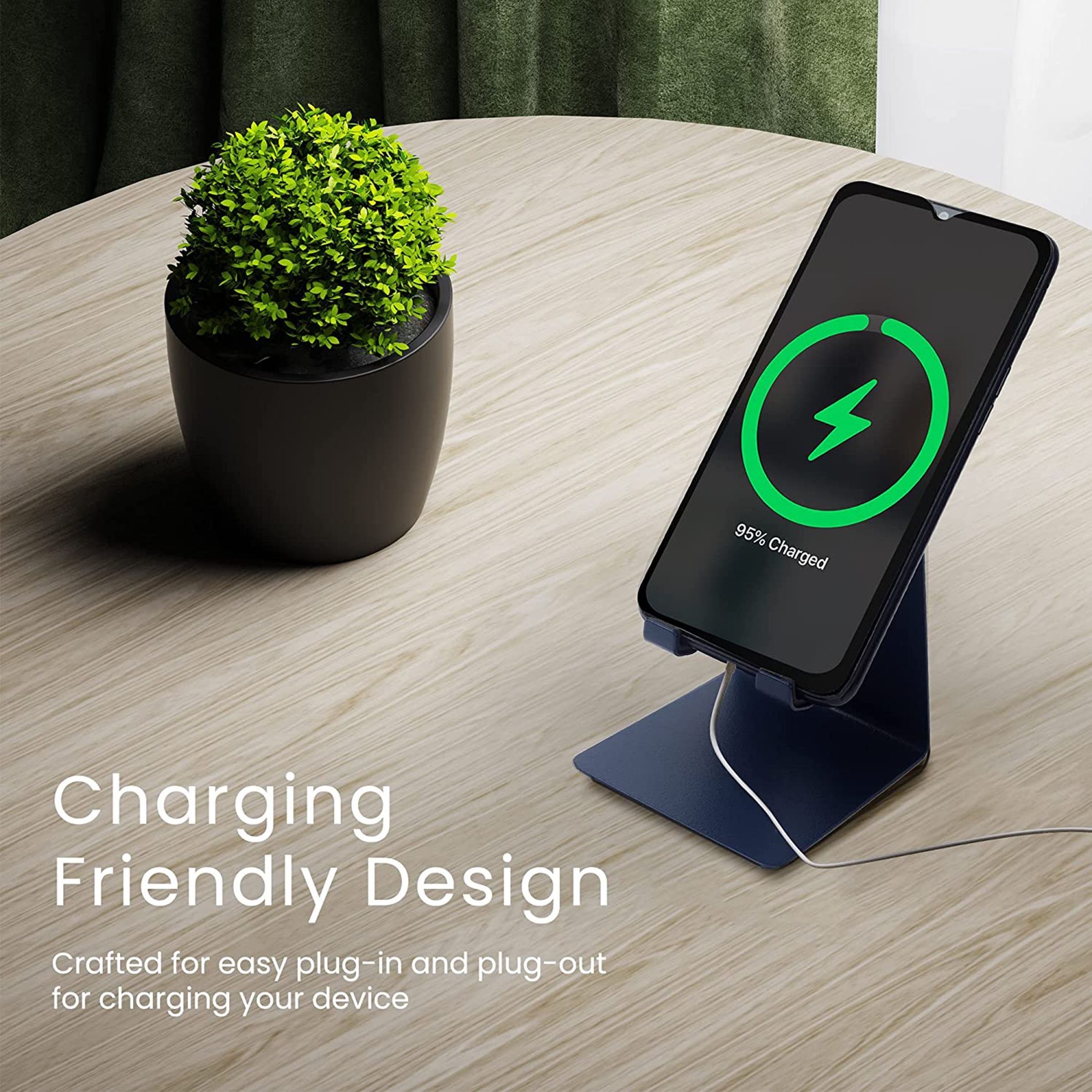 ambrane Anti Skid Holder For Mobiles (Multipurpose Stand, Blue)_6