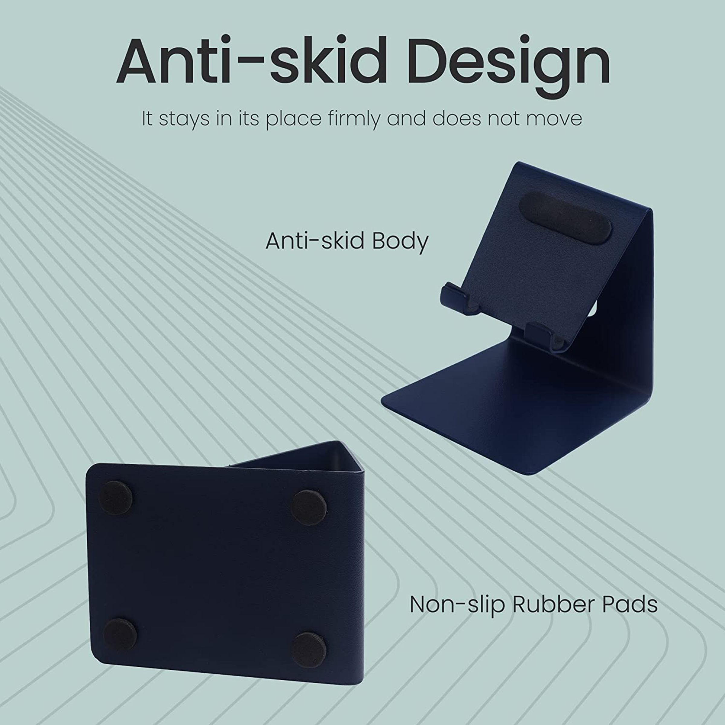 ambrane Anti Skid Holder For Mobiles (Multipurpose Stand, Blue)_7