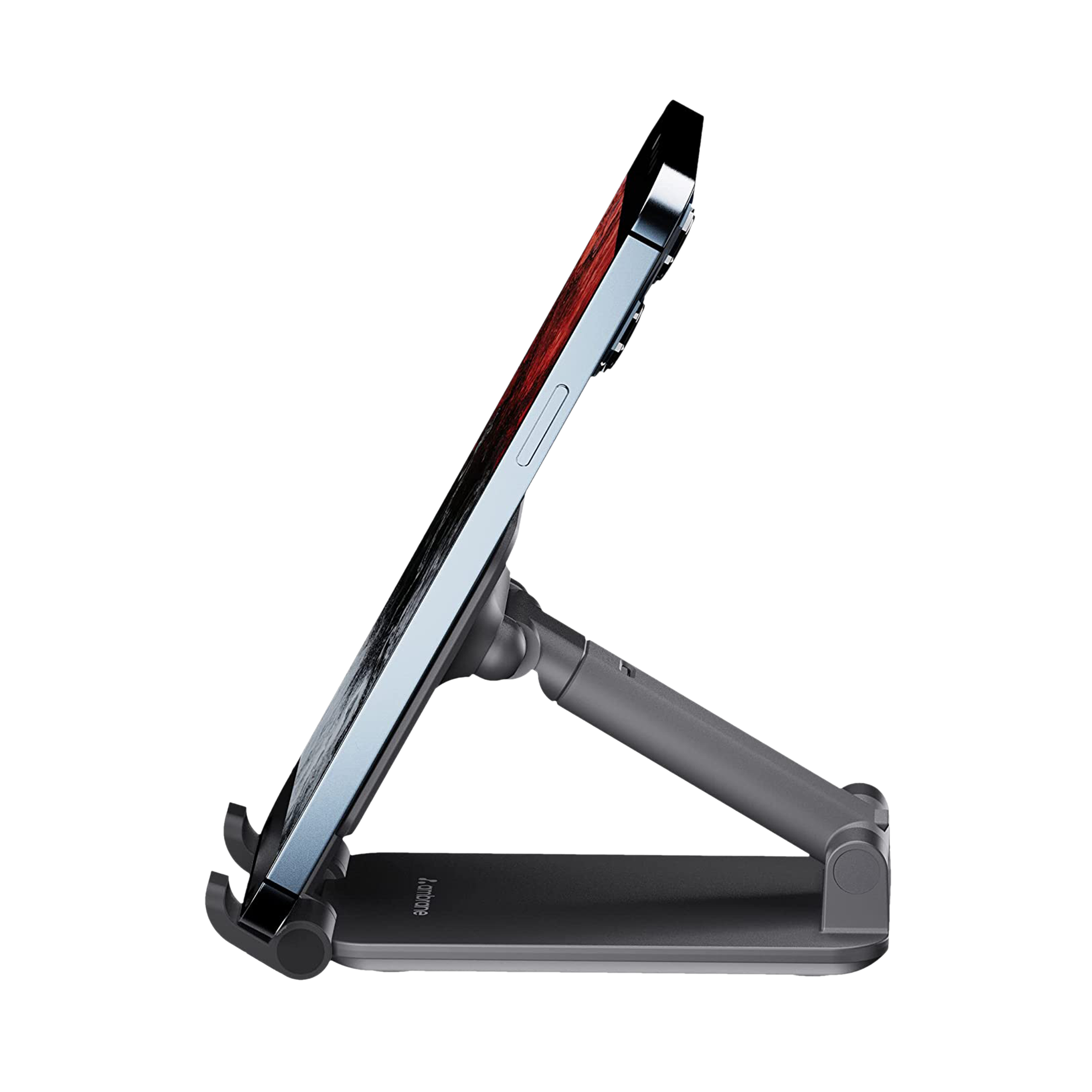 ambrane Anti Skid Holder For Mobiles (Adjustable Angle & Height, TwiStand, Black)_9