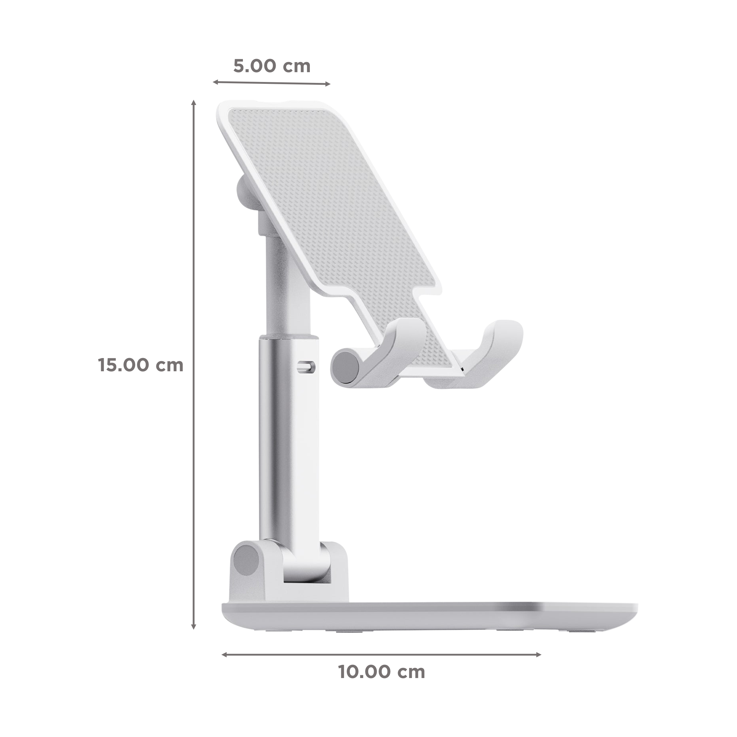ambrane Anti Skid Holder For Mobiles (Adjustable Angle and Height, White)_2