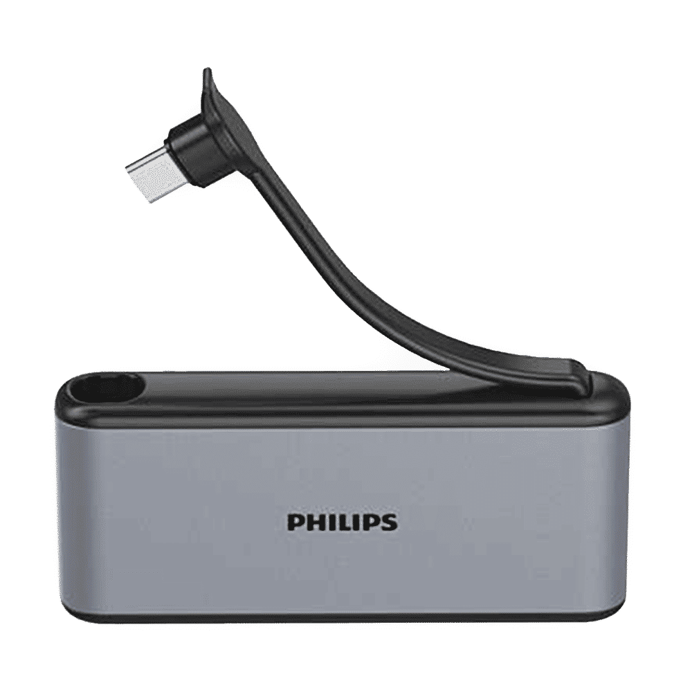 Philips 4-in-1 USB 3.1 Type C to USB 3.0 Type A USB Hub (5 Gbps Data Transfer Rate, Grey)_4