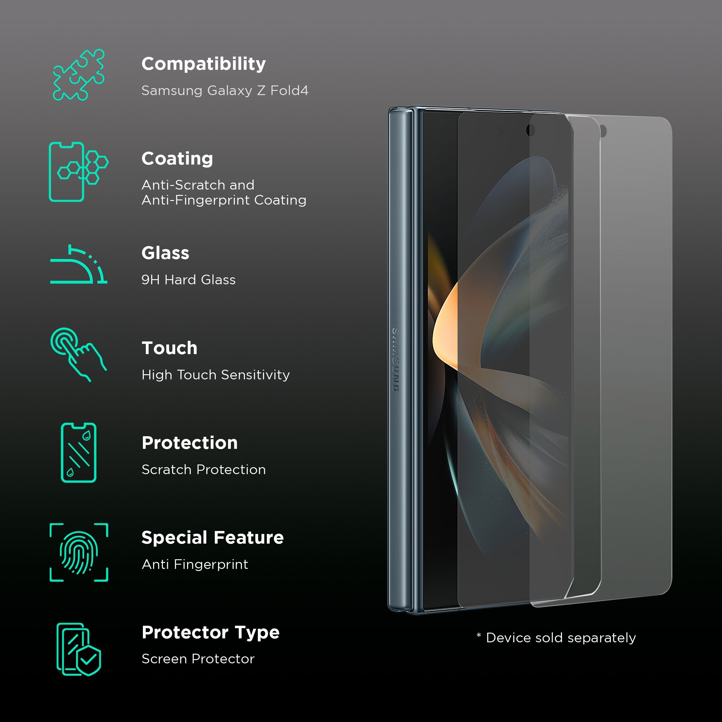 SAMSUNG Screen Protection Film for SAMSUNG Galaxy Z Fold4 (Anti-Scratch)_3