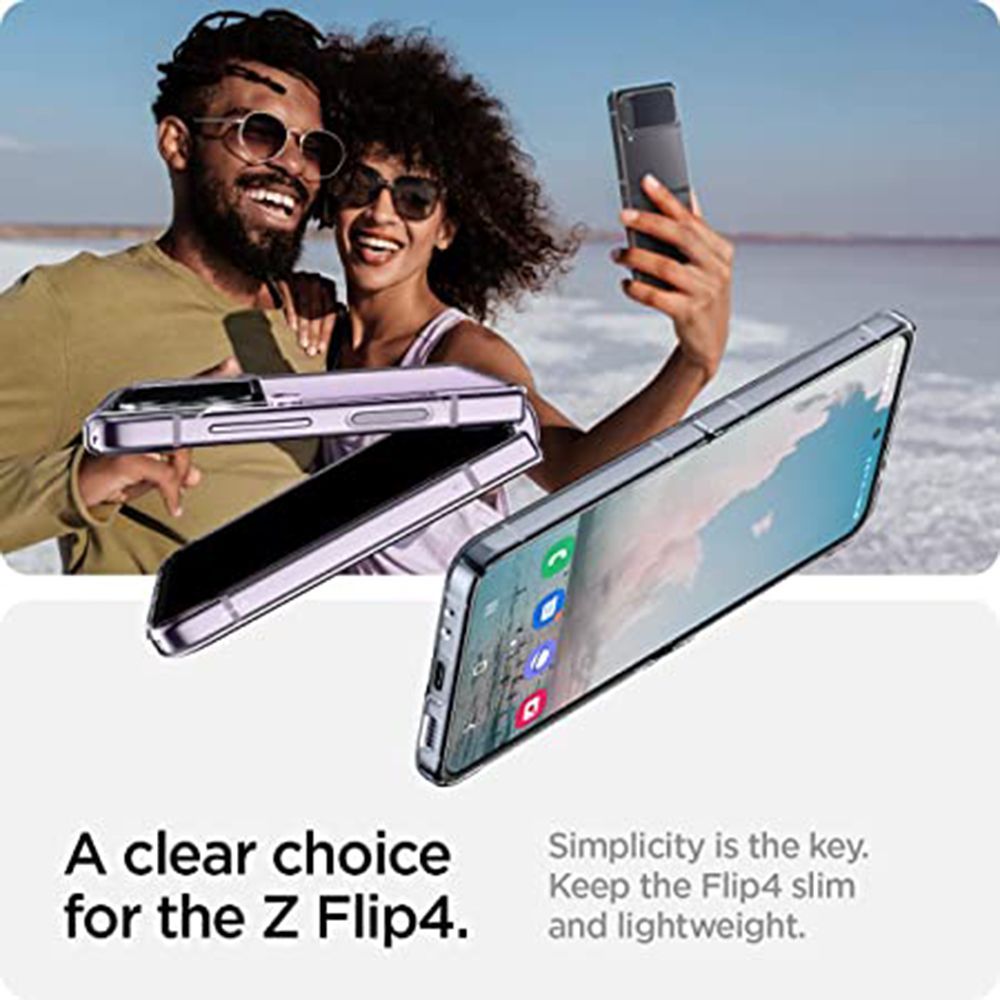 spigen AIRSKIN Polycarbonate Back Case for SAMSUNG Galaxy Z Flip 4 (Wireless Charging Compatible, Crystal Clear) spigen AIRSKIN Polycarbonate Back Case for SAMSUNG Galaxy Z Flip 4 (Wireless Charging Compatible, Crystal Clear)_10