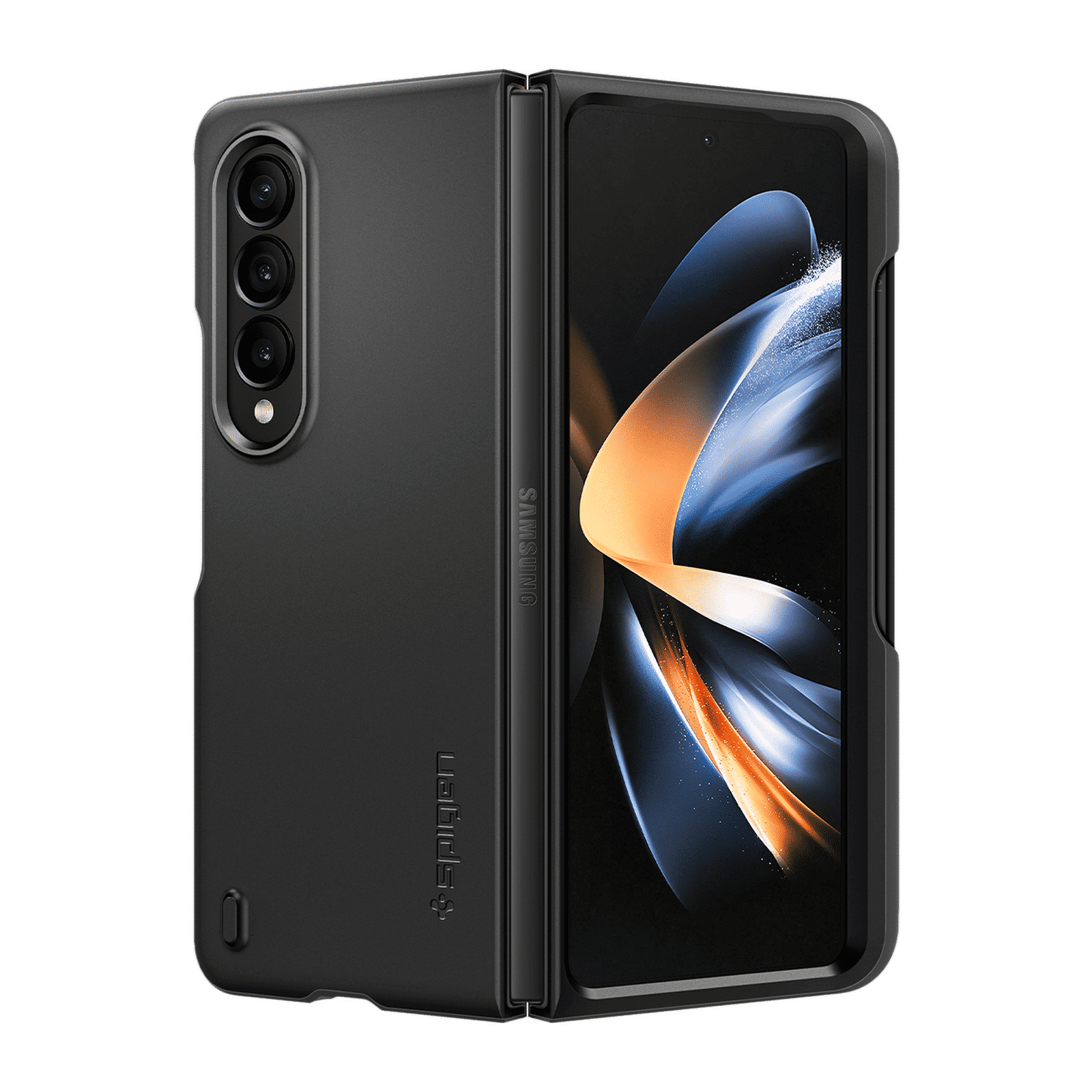 spigen Thin Fit Pro TPU & Polycarbonate Back Case for SAMSUNG Galaxy Z Fold 4 (Wireless Charging Compatible, Black)_16