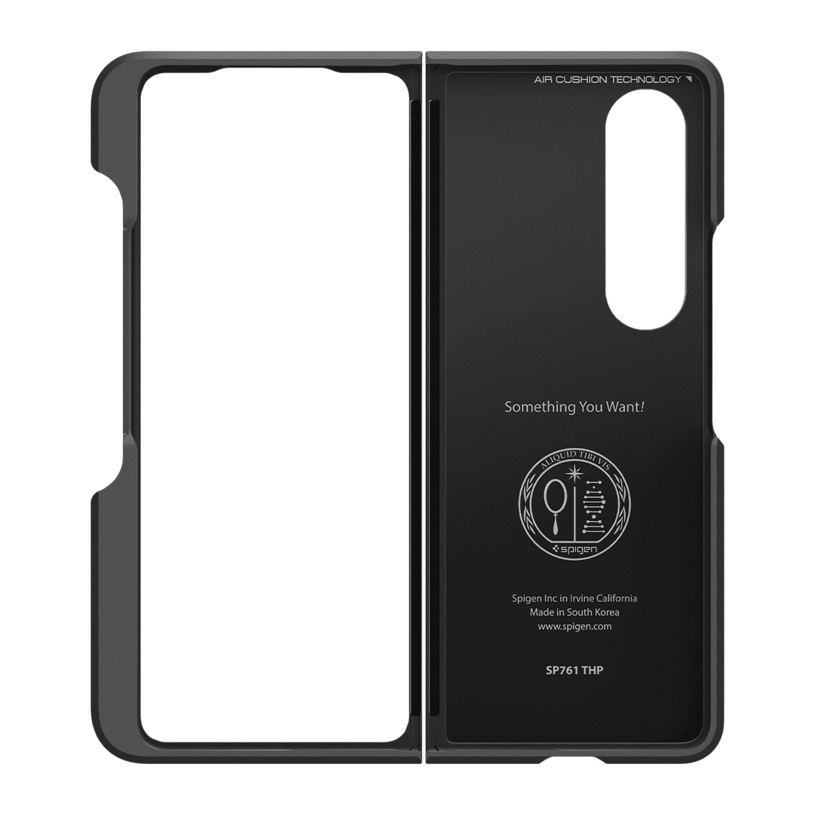spigen Thin Fit Pro TPU & Polycarbonate Back Case for SAMSUNG Galaxy Z Fold 4 (Wireless Charging Compatible, Black)_4
