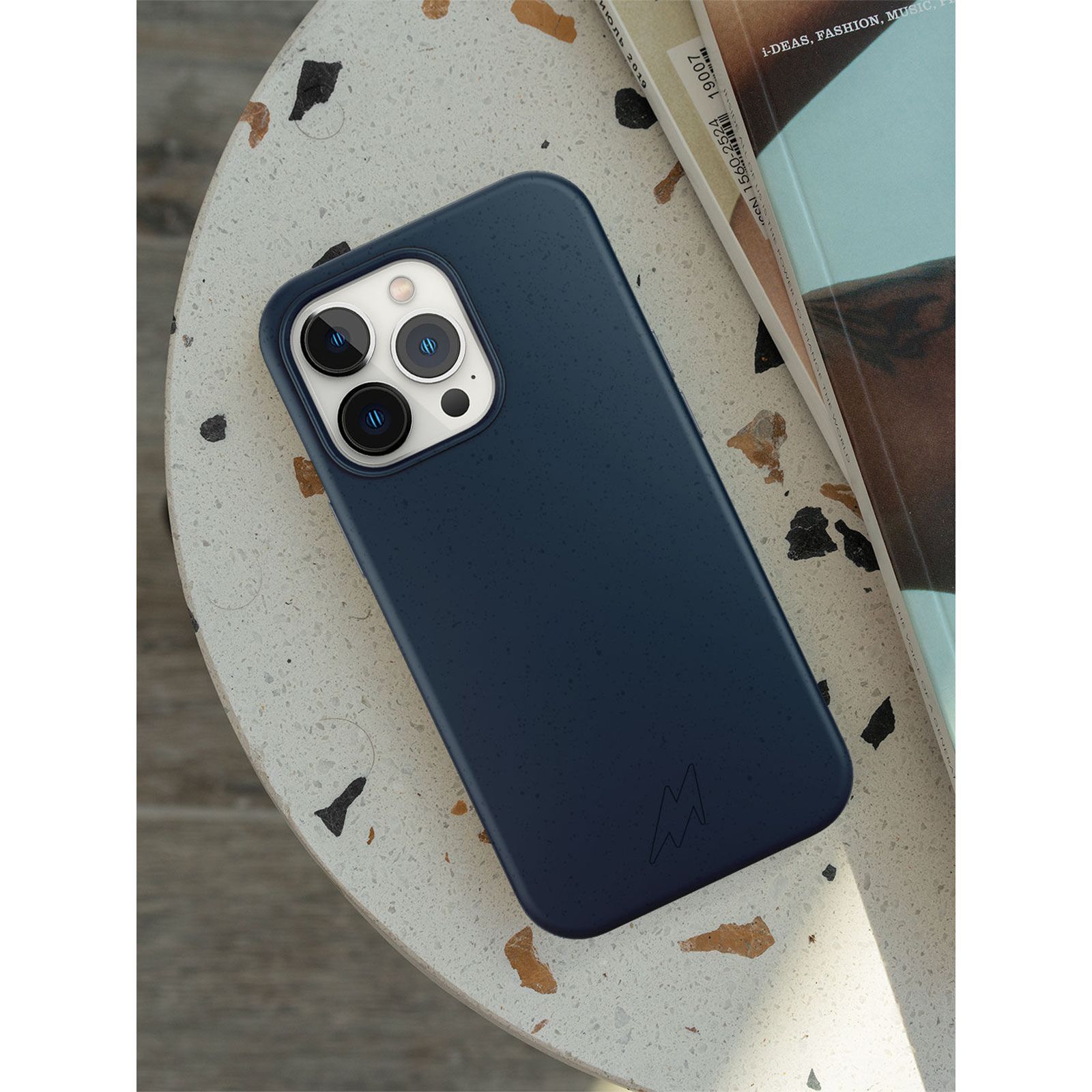 macmerise Eco-ver Bamboo Starch Back Cover for Apple iPhone 14 Plus (Wireless Charging Compatible, Aegean Blue)_10