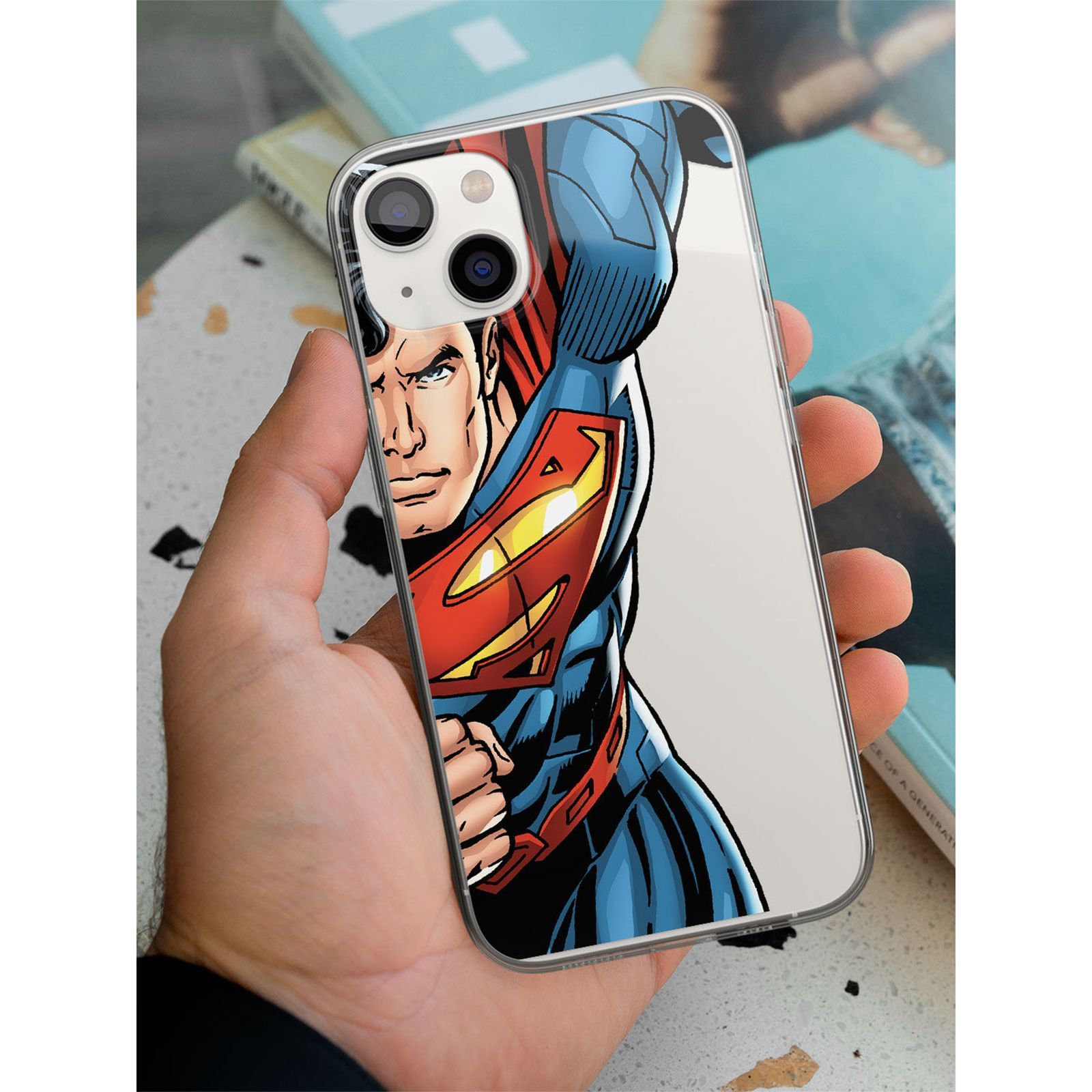 macmerise Speed It Like Superman Back Cover for Apple iPhone 14 (Wireless Charging Support, Multi Color)_7