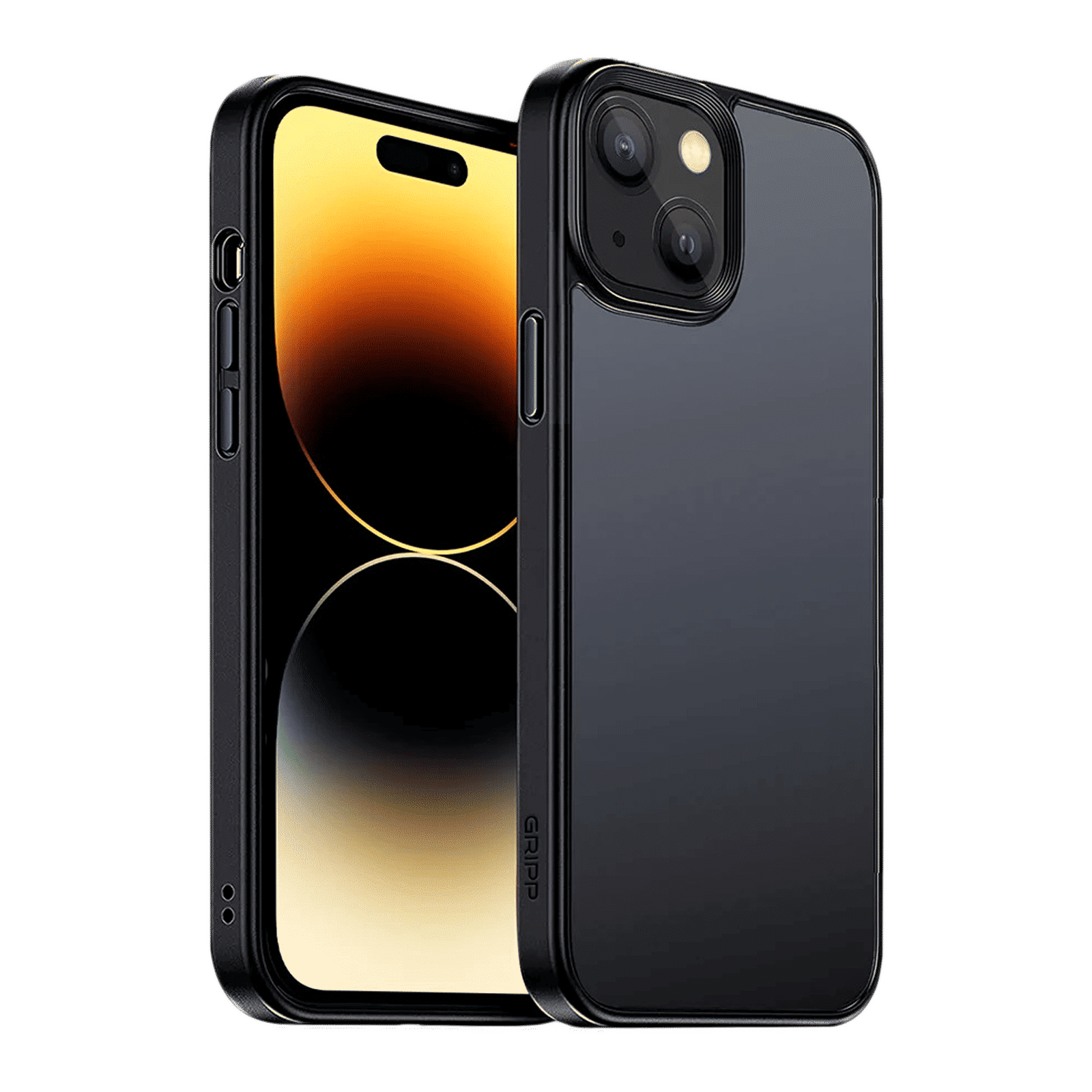 GRIPP Bolt Hard TPU Back Cover for Apple iPhone 14, 13 (Supports Wireless Charging, Black)_6