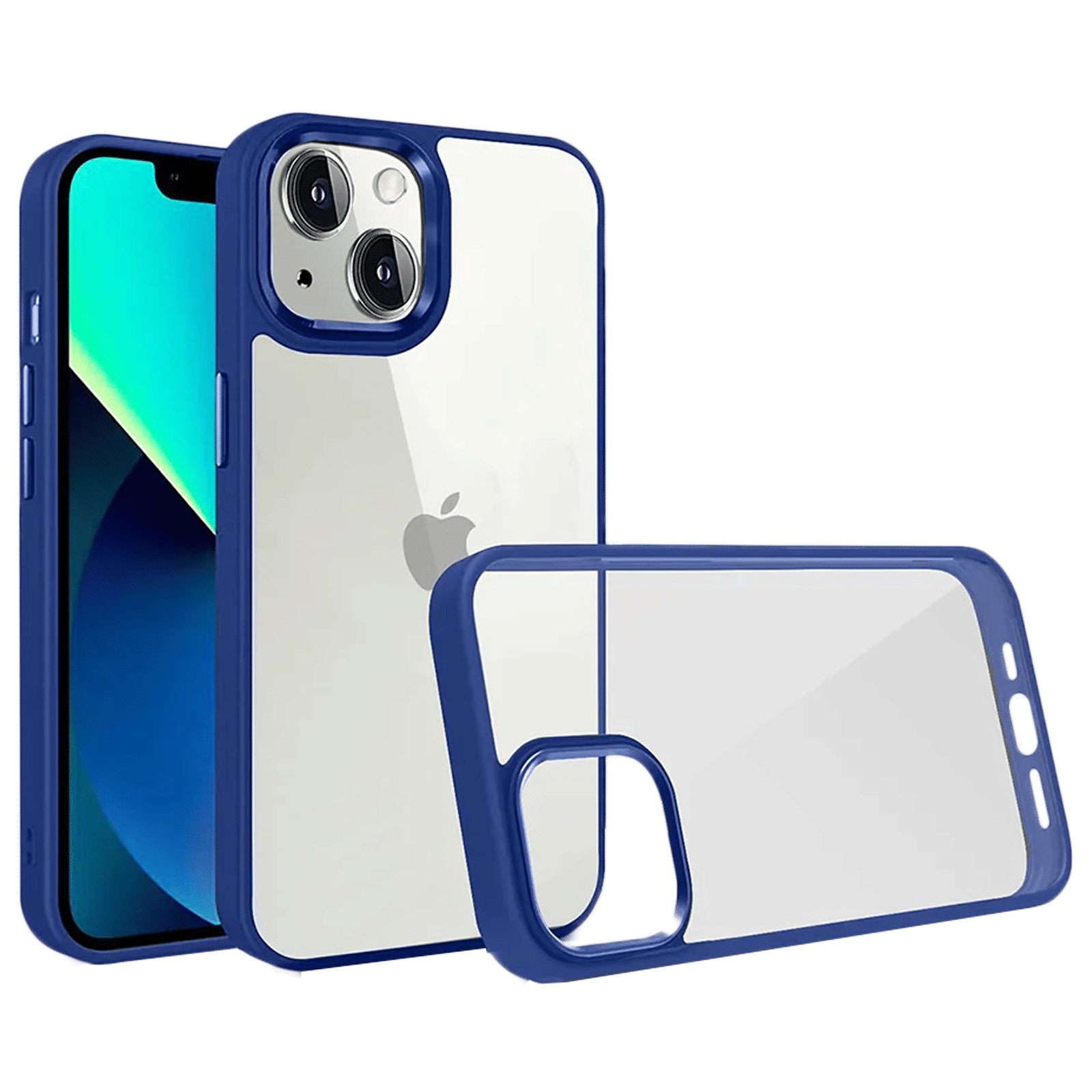 GRIPP Clarion Hard & Soft Polycarbonate Back Case for Apple iPhone 14 Plus (Shock Proof, Clear Blue)_1