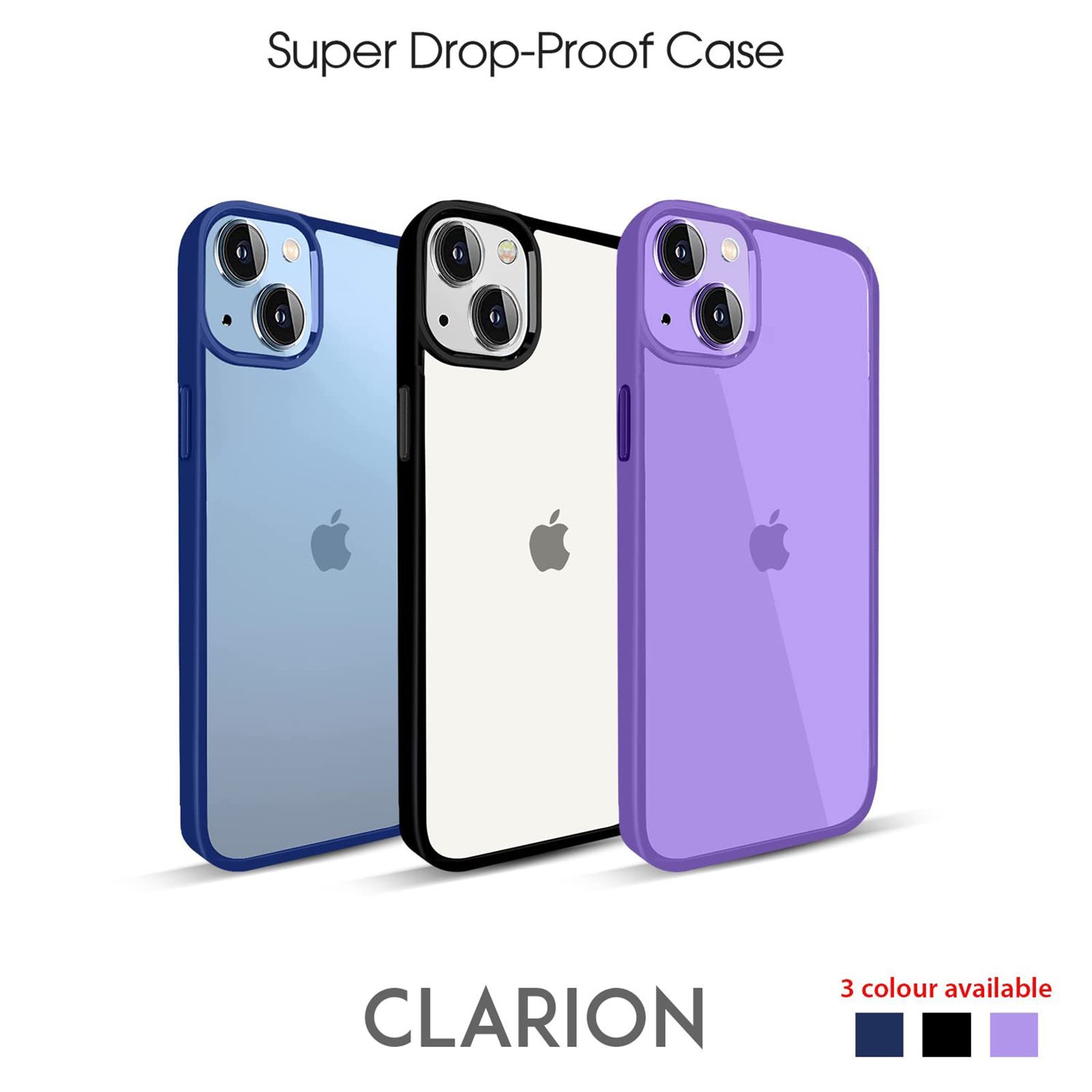 GRIPP Clarion Hard & Soft Polycarbonate Back Case for Apple iPhone 14 Plus (Shock Proof, Clear Blue)_6