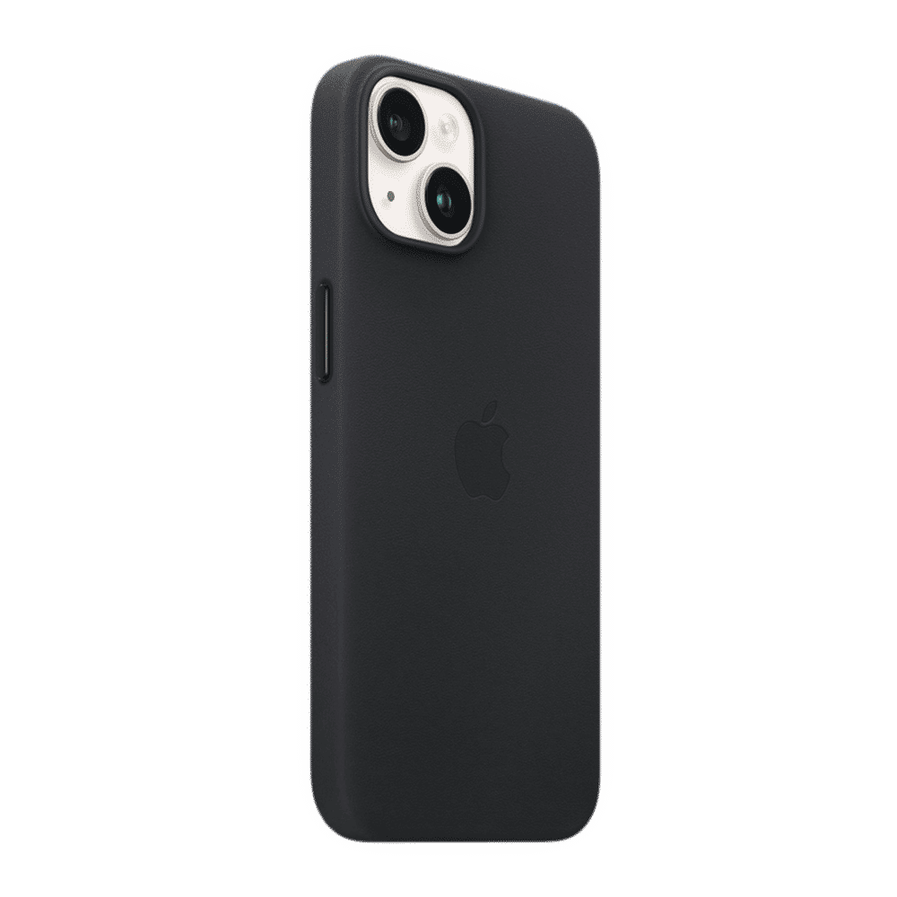 Apple Soft Leather Back Cover for Apple iPhone 14 Plus (MagSafe Charging Support, Midnight)_2