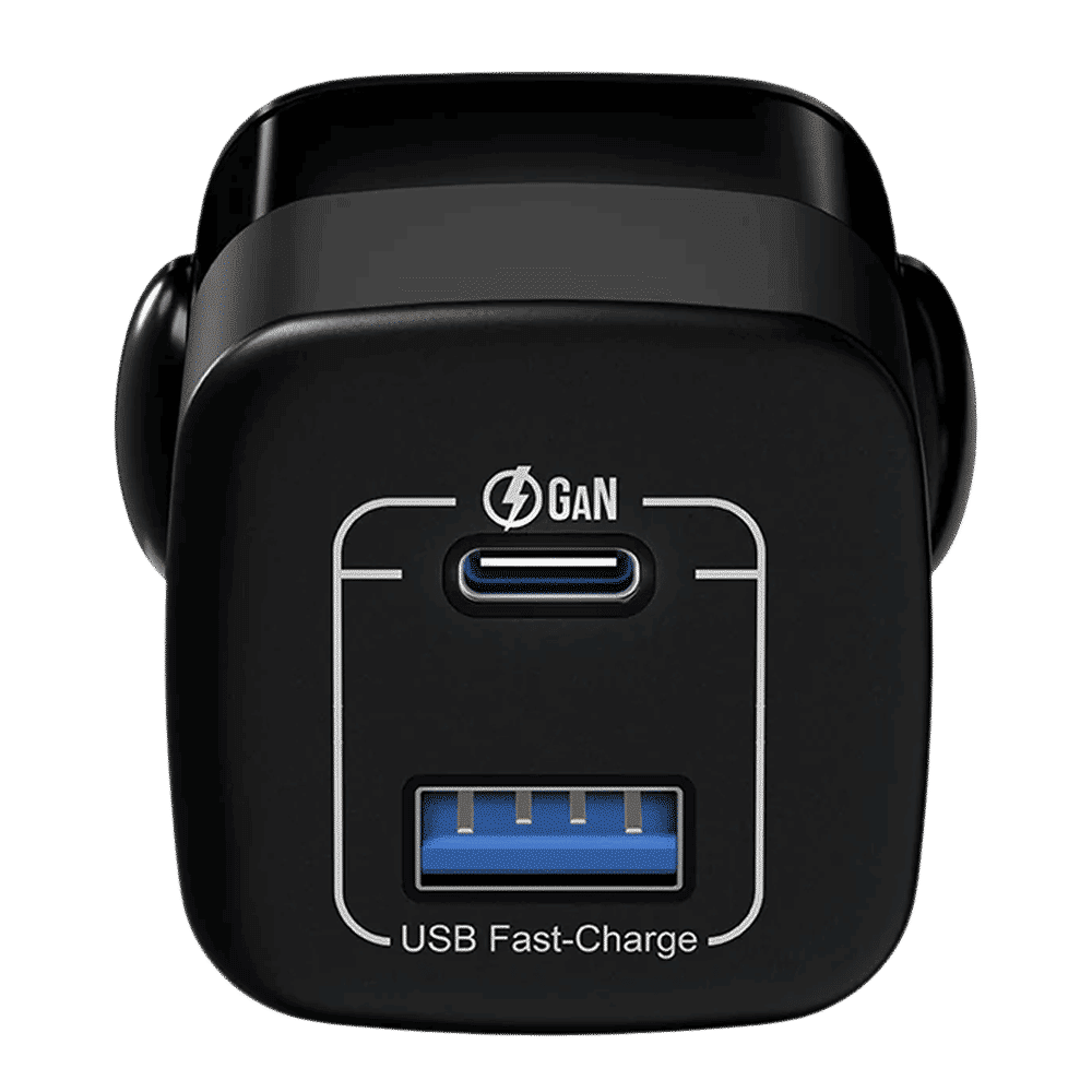 urbn Nano Bolt 65W Type A & Type C 2-Port Fast Charger (Adapter Only, GaN Pro Technology, Black)_3