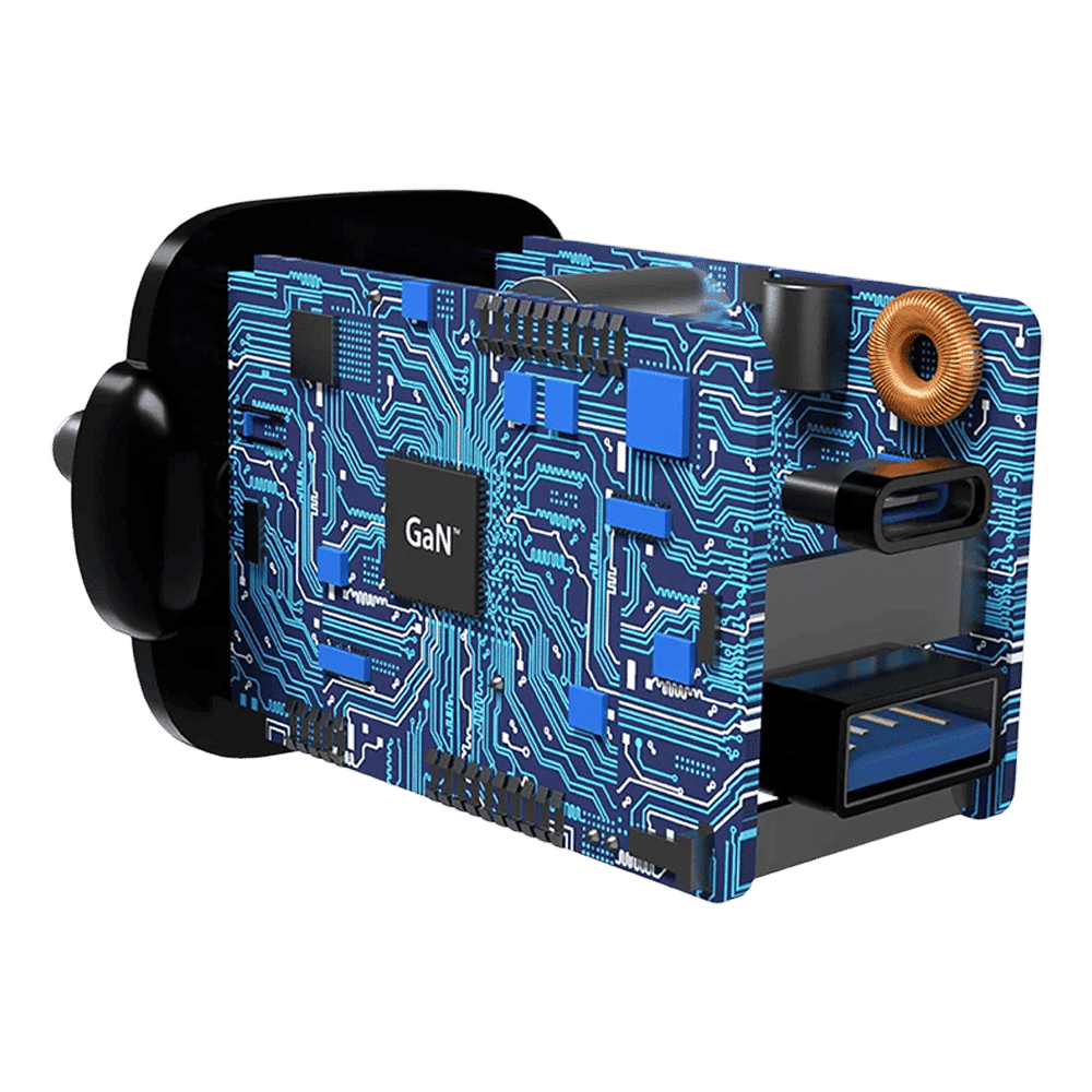 urbn Nano Bolt 65W Type A & Type C 2-Port Fast Charger (Adapter Only, GaN Pro Technology, Black)_5