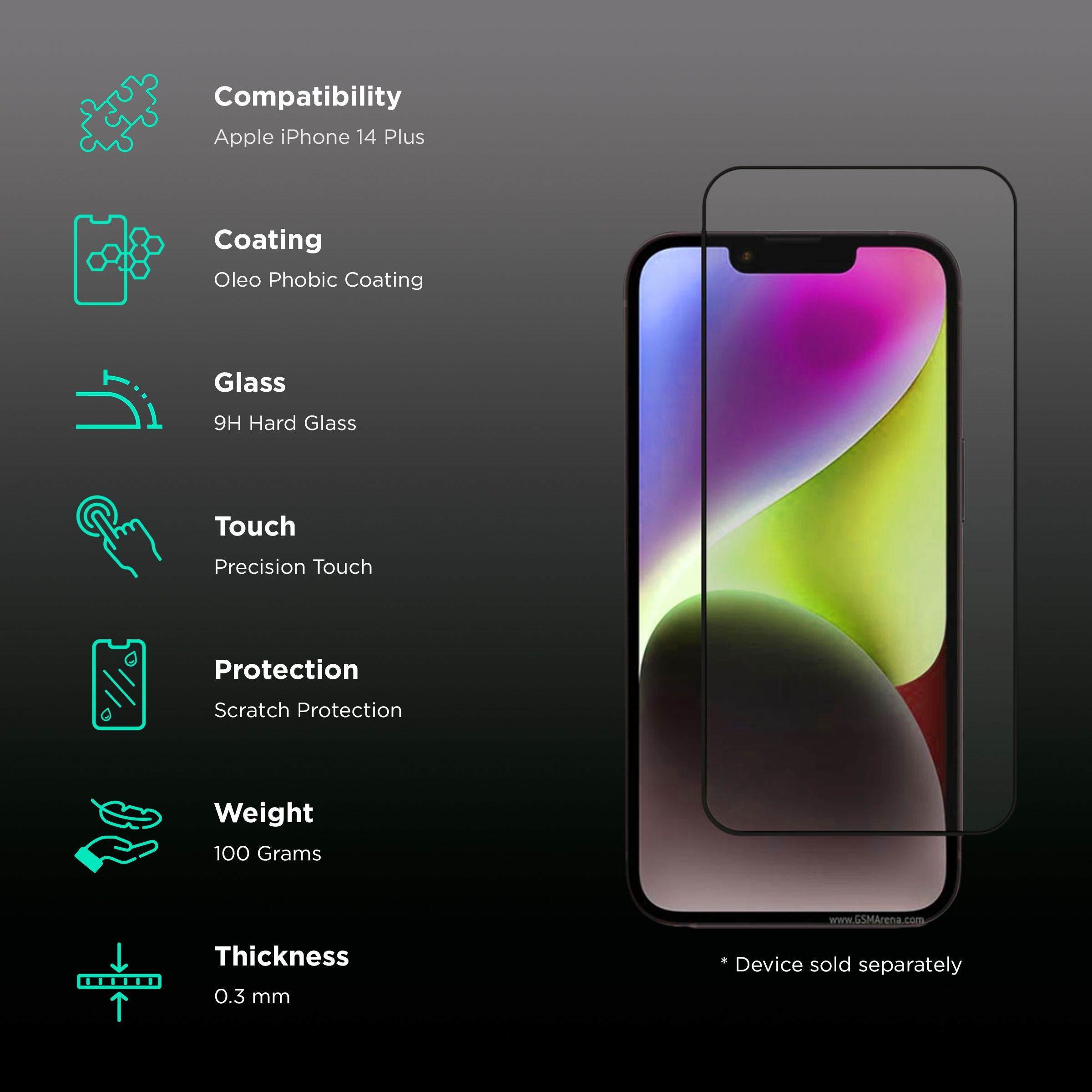 scratchgard Tempered Glass for Apple iPhone 14 Plus (Shatter Resistance)_3