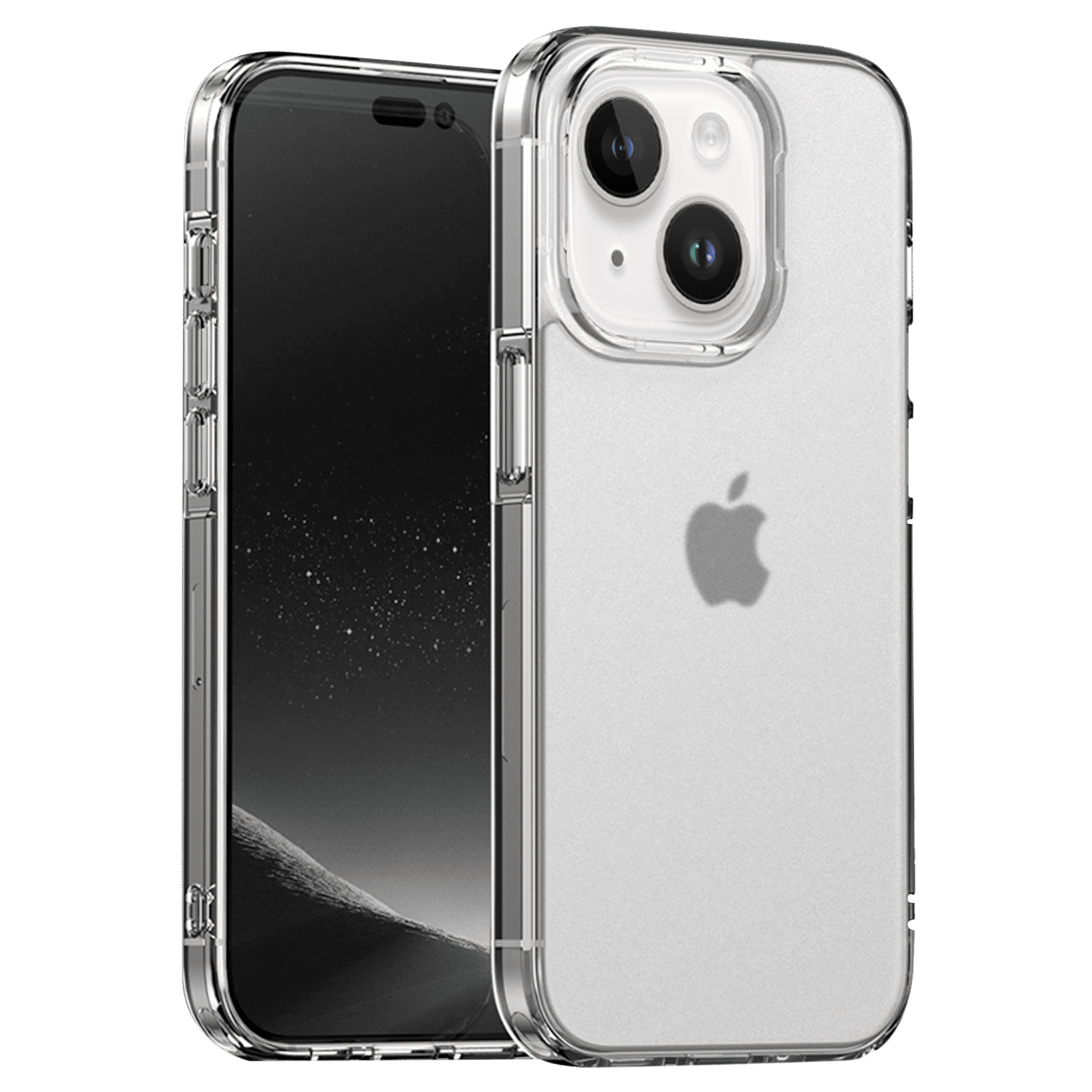 in base Cosmos Frost Back Cover for Apple iPhone 14 (Anti-Microbial Body, Clear)_1