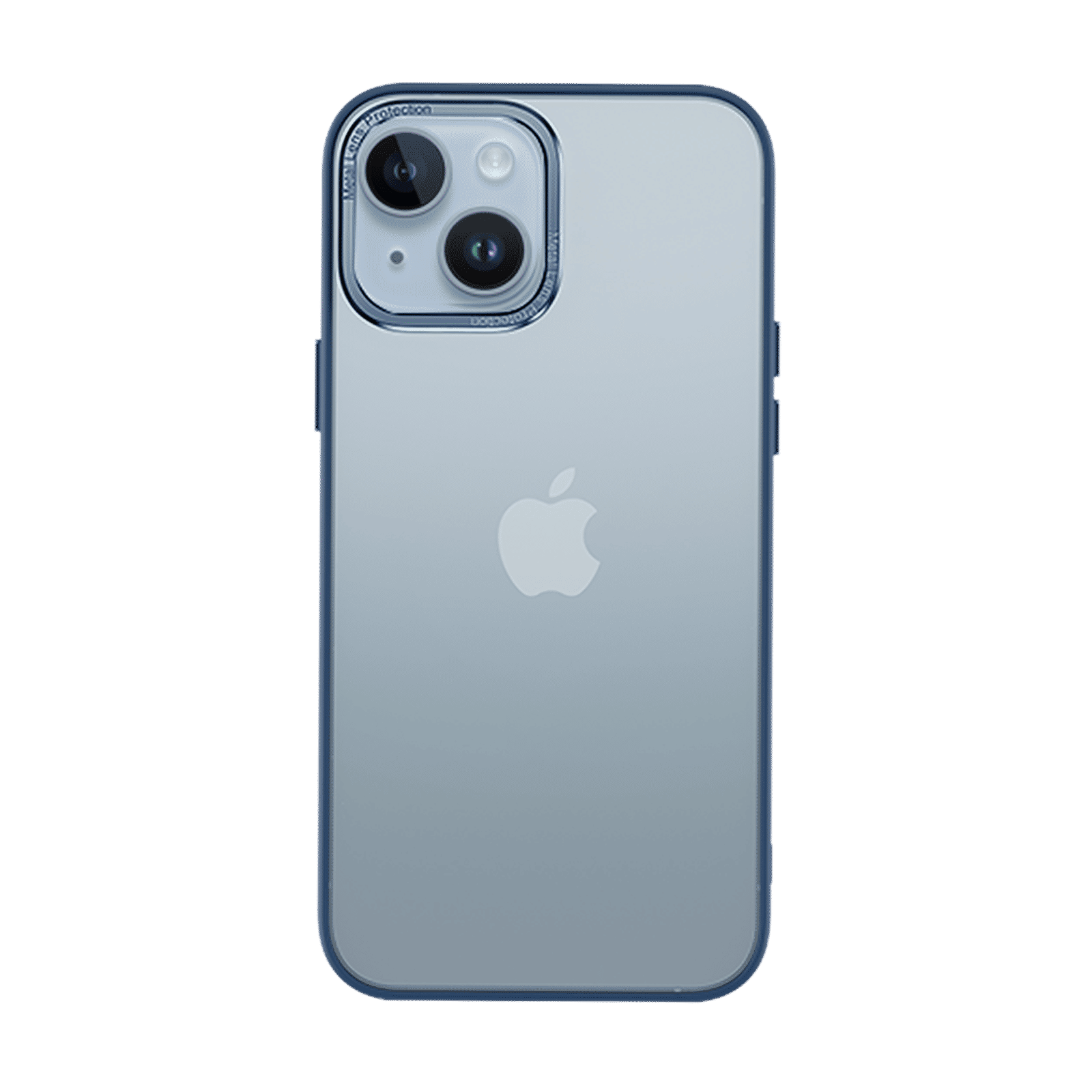 in base Luxe Matte Back Cover for Apple iPhone 14 (Anti-Microbial Body, Blue)_1