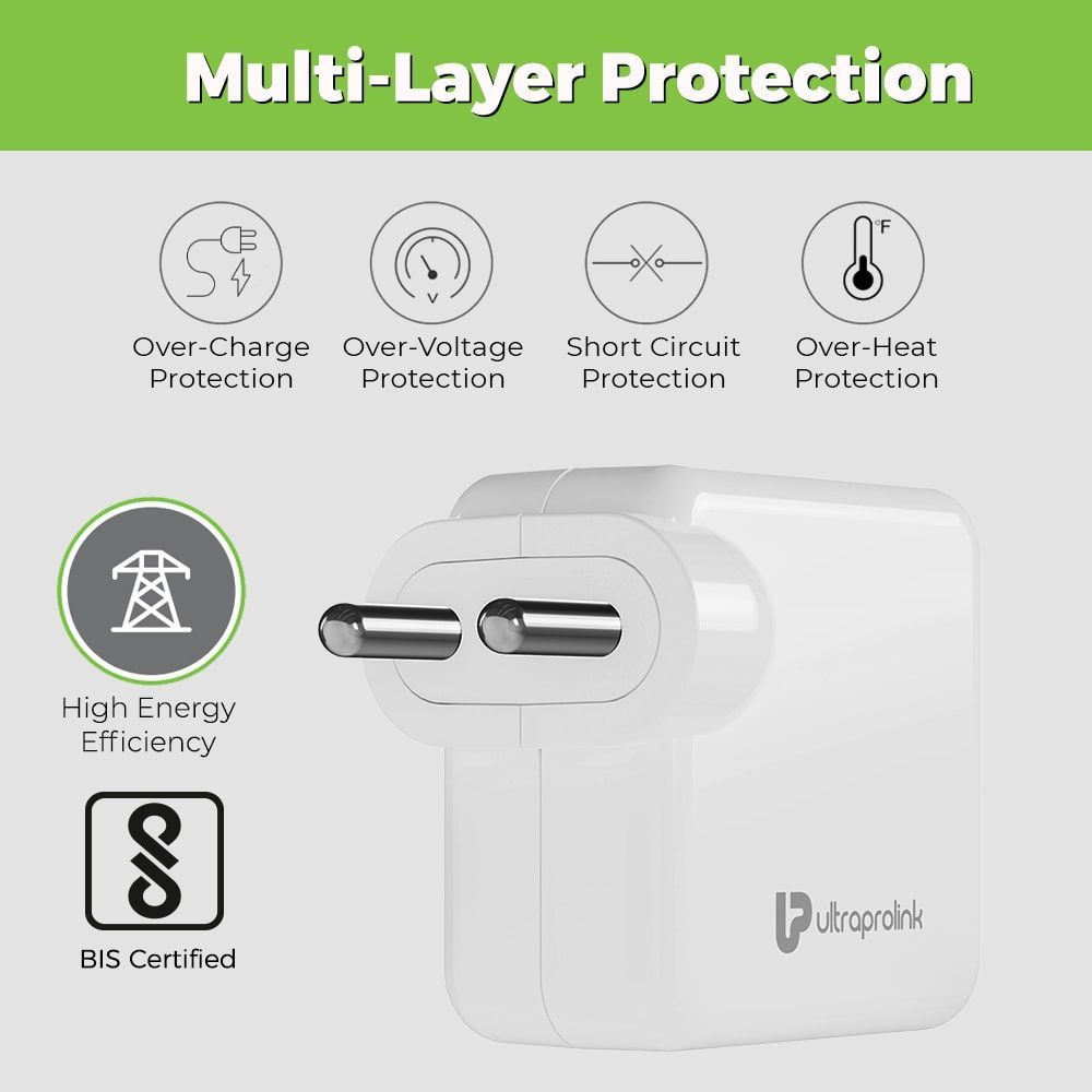 ultraprolink Boost 3W Type A Fast Charger (Type A to Type C, Multi-Layer Protection, White) ultraprolink Boost 3W Type A Fast Charger (Type A to Type C, Multi-Layer Protection, White)_6