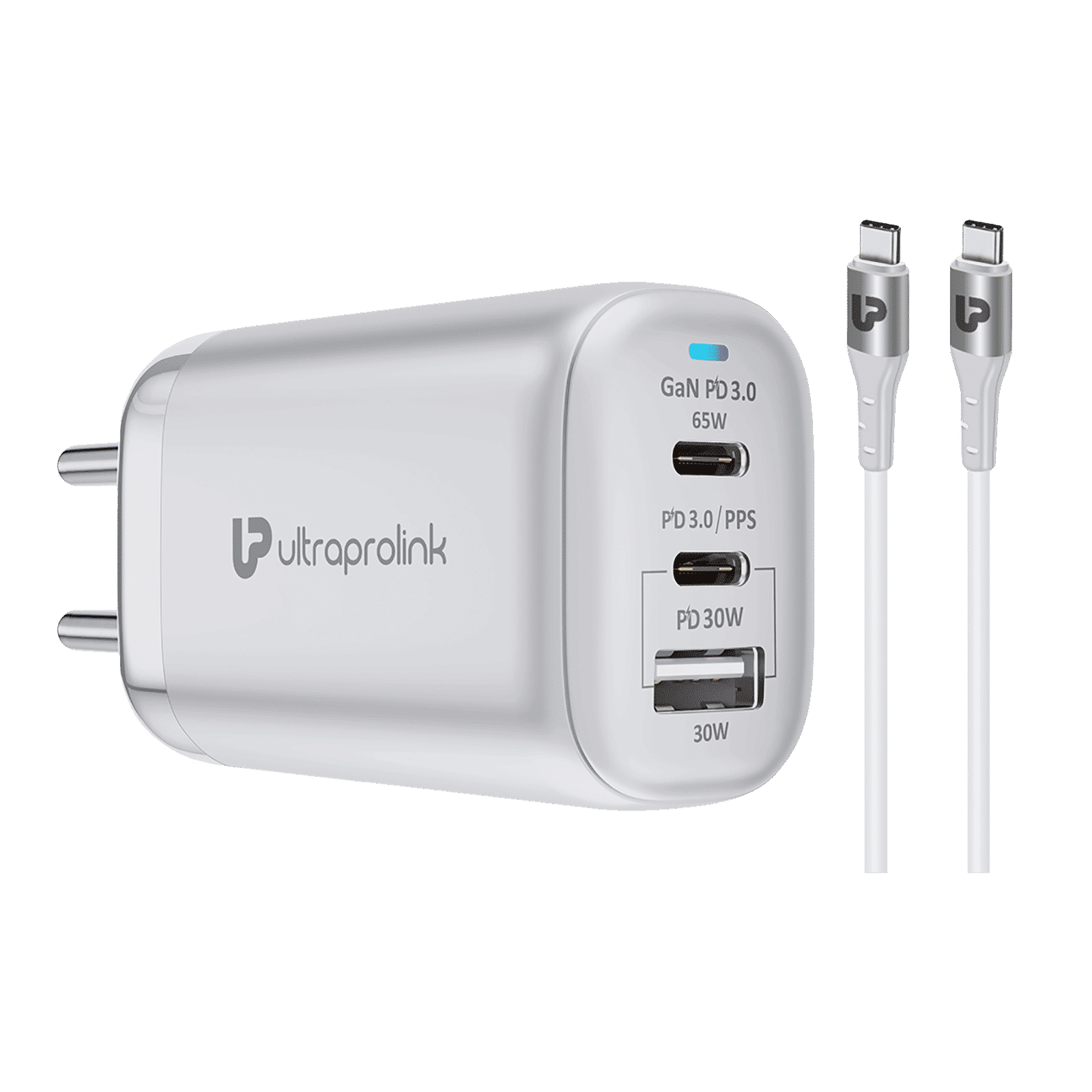 ultraprolink Boost 95W Type A & Type C 3-Port Fast Charger (Type C to Type C, Multi-Layer Protection, White) ultraprolink Boost 95W Type A & Type C 3-Port Fast Charger (Type C to Type C, Multi-Layer Protection, White)_1