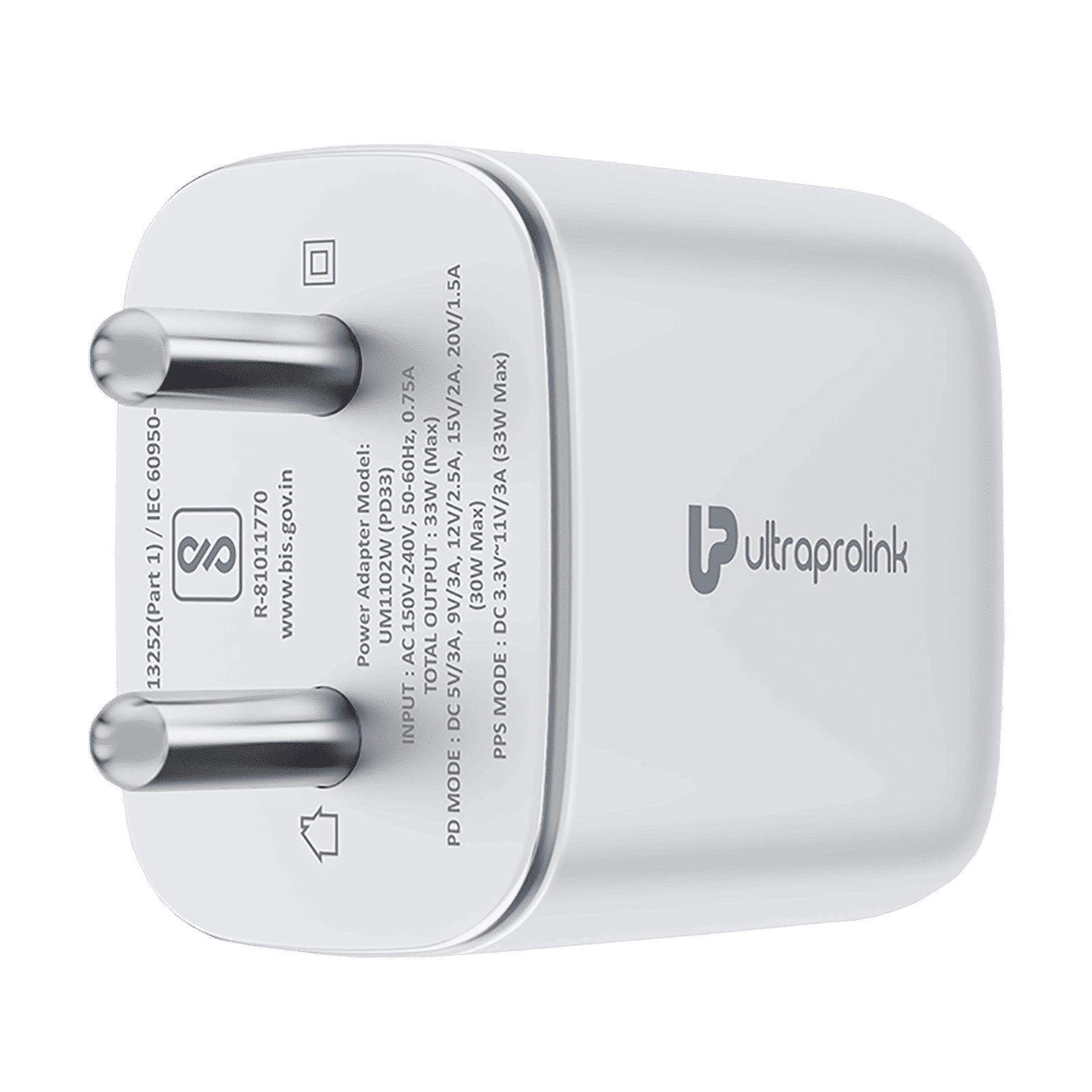 ultraprolink Boost 33W Type C Fast Charger (Type C to Type C, Multi-Layer Protection, White)_12