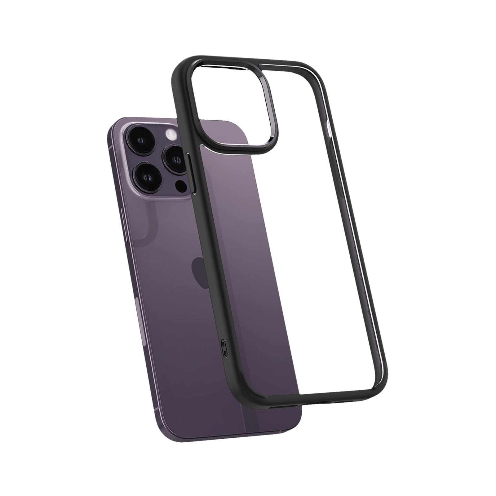 spigen Ultra Hybrid TPU & Polycarbonate Back Case for Apple iPhone 14 Pro Max (Wireless Charging Compatible, Matte Black)_9