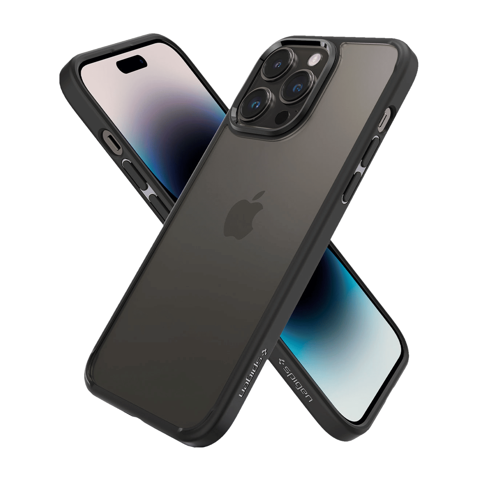 spigen Ultra Hybrid TPU & Polycarbonate Back Case for Apple iPhone 14 Pro Max (Wireless Charging Compatible, Matte Black)_14