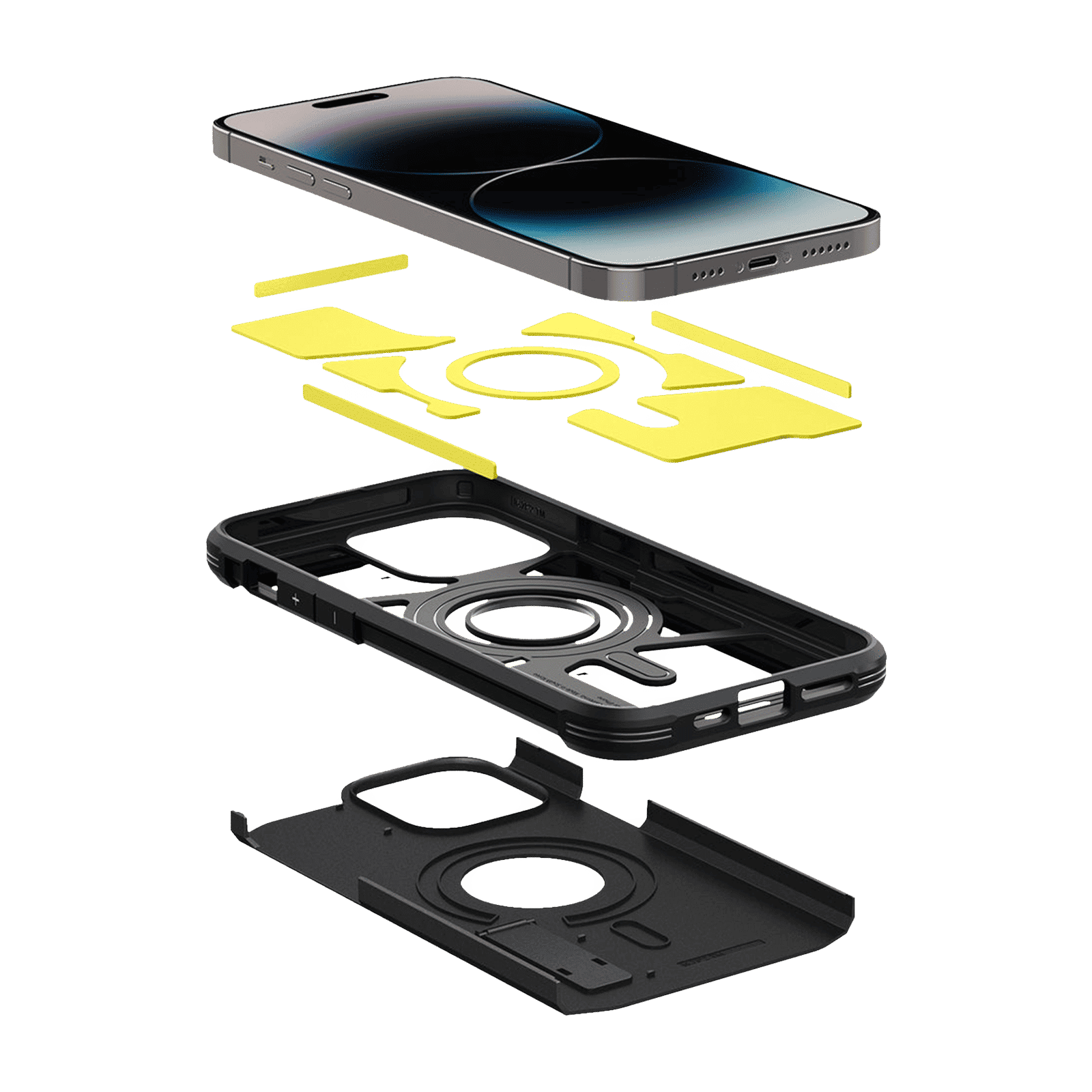 spigen Tough Armor MagFit TPU & Polycarbonate Back Case for Apple iPhone 14 Pro Max (Wireless Charging Compatible, Black) spigen Tough Armor MagFit TPU & Polycarbonate Back Case for Apple iPhone 14 Pro Max (Wireless Charging Compatible, Black)_8