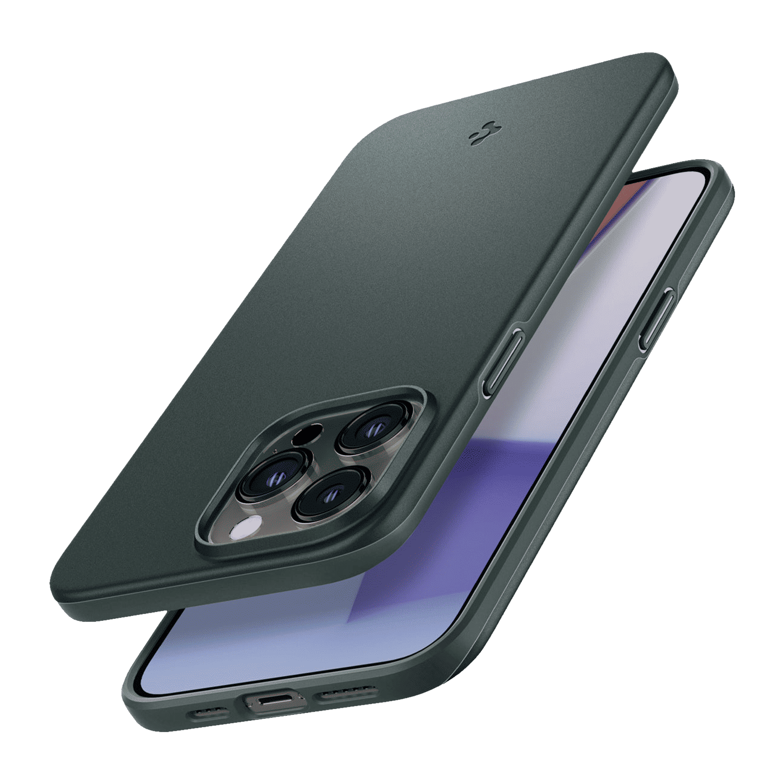 spigen Thin Fit TPU & Polycarbonate Back Case for Apple iPhone 14 Pro Max (Wireless Charging Compatible, Abyss Green)_8