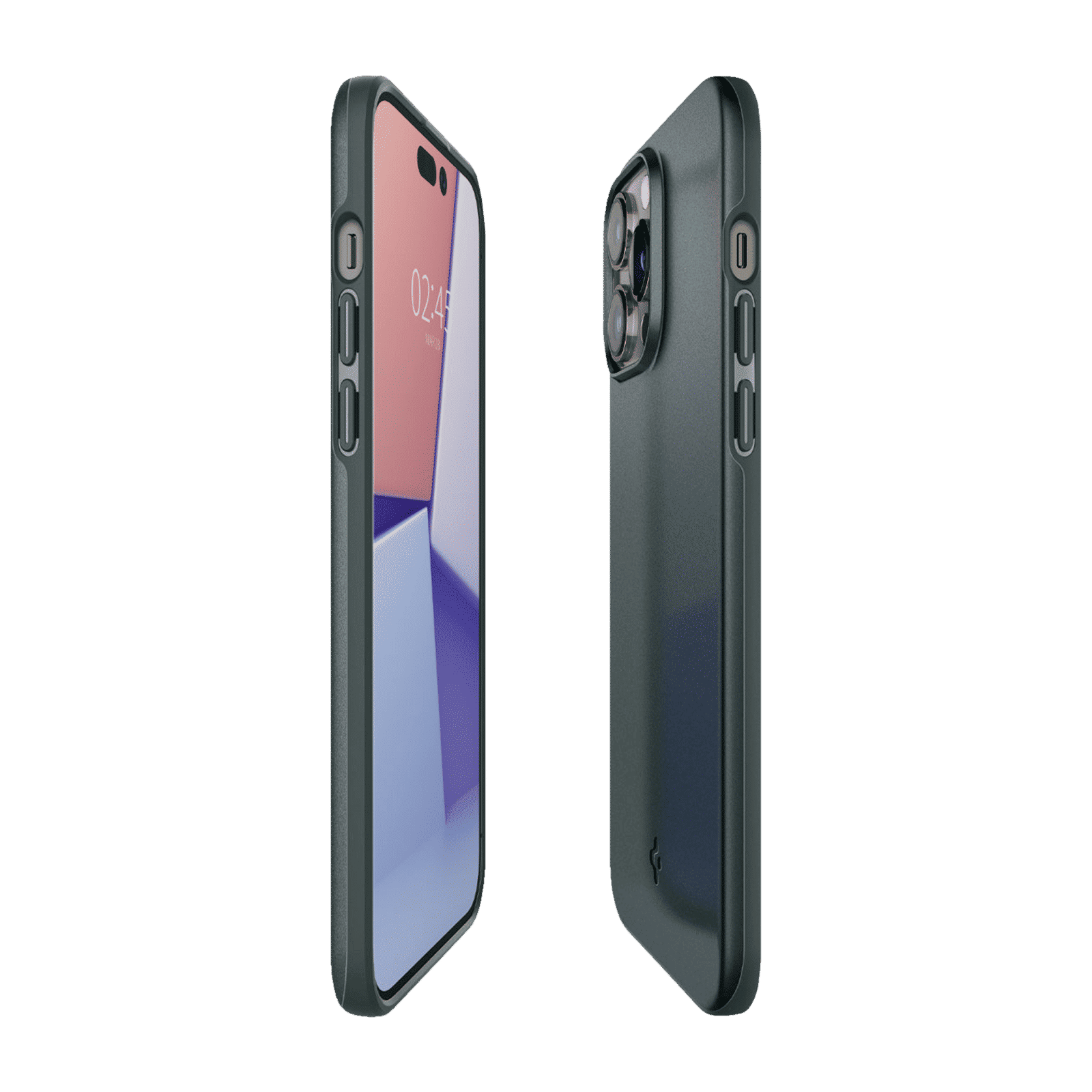 spigen Thin Fit TPU & Polycarbonate Back Case for Apple iPhone 14 Pro Max (Wireless Charging Compatible, Abyss Green)_9