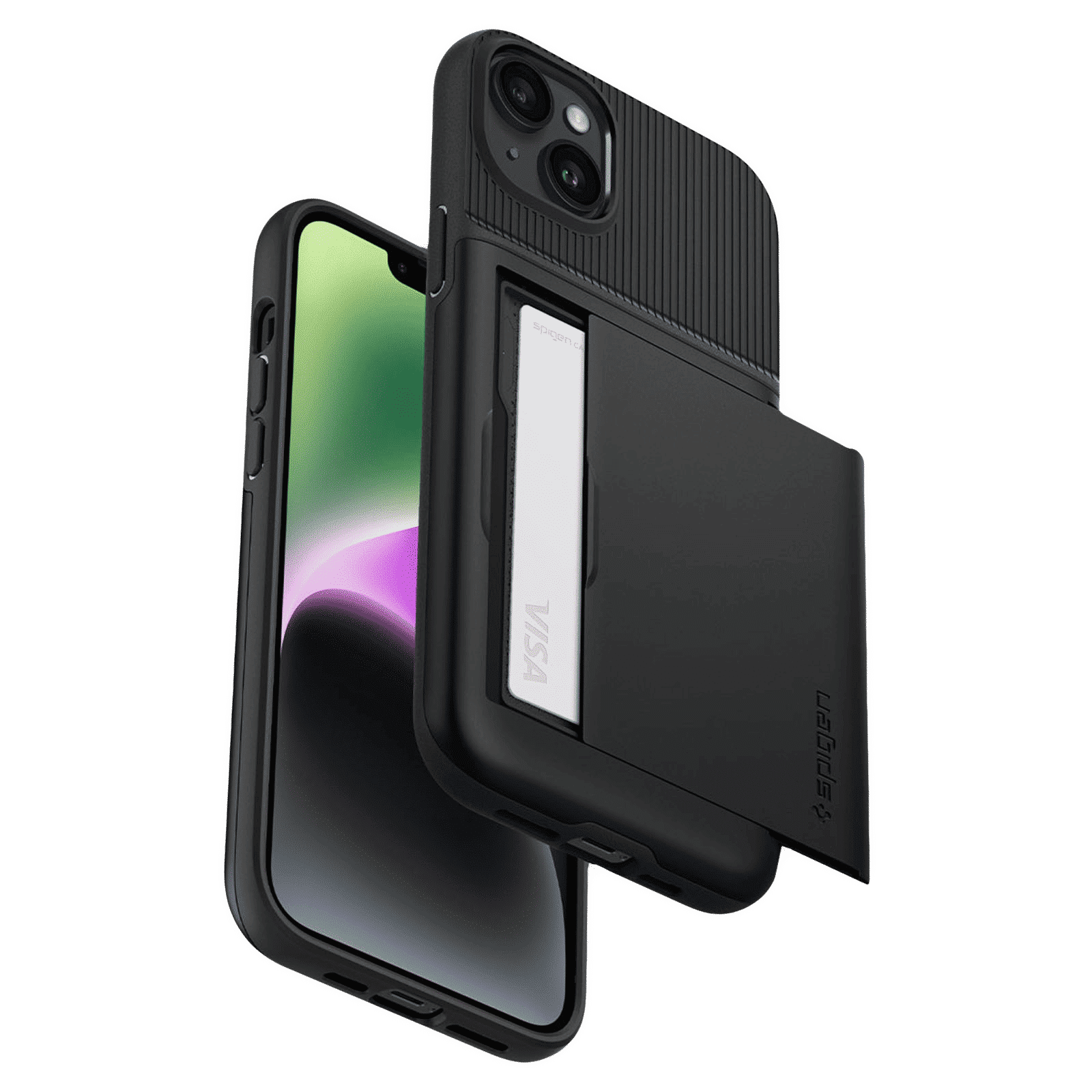 spigen Slim Armor CS TPU & Polycarbonate Back Case for Apple iPhone 14 Plus (Air Cushion Technology, Black)_11