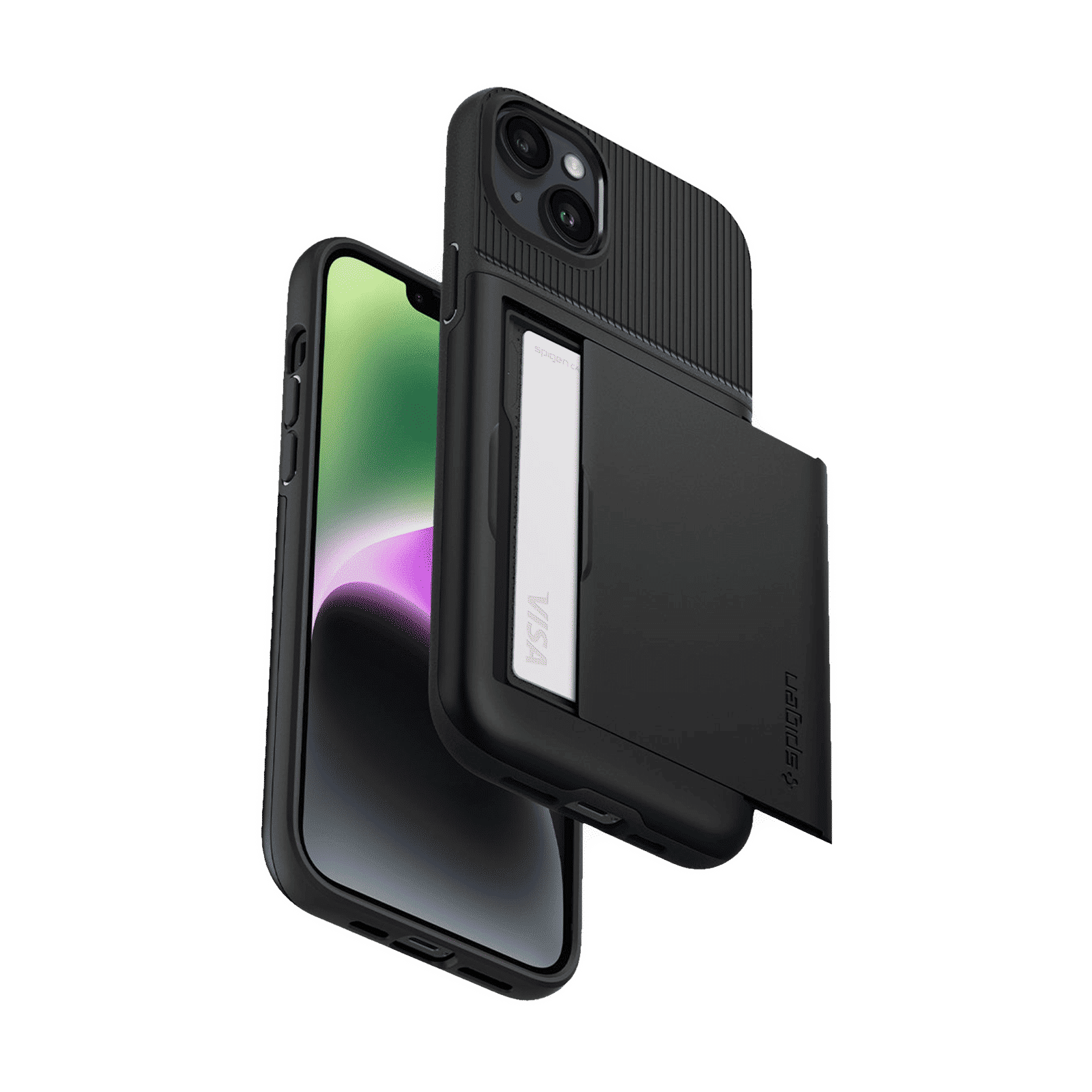 spigen Slim Armor CS TPU & Polycarbonate Back Case for Apple iPhone 14 Plus (Air Cushion Technology, Black)_14