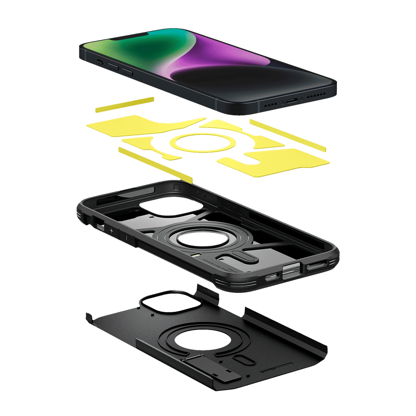 spigen Tough Armor MagFit TPU & Polycarbonate Back Case for Apple iPhone 14 Plus (Wireless Charging Compatible, Black)_10