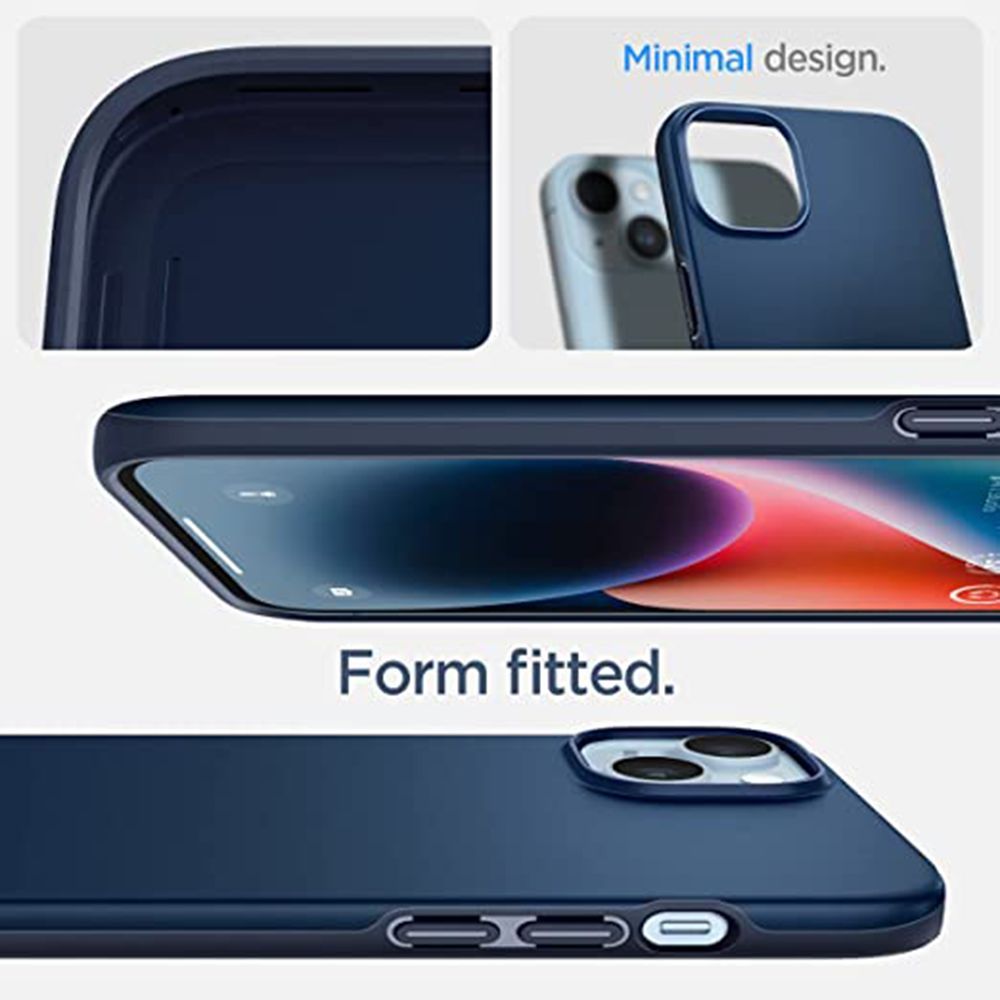 spigen Thin Fit TPU & Polycarbonate Back Case for Apple iPhone 14 Plus (Wireless Charging Compatible, Navy Blue) spigen Thin Fit TPU & Polycarbonate Back Case for Apple iPhone 14 Plus (Wireless Charging Compatible, Navy Blue)_7