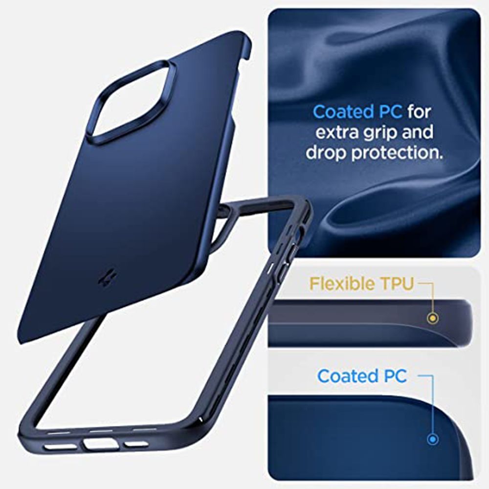 spigen Thin Fit TPU & Polycarbonate Back Case for Apple iPhone 14 Plus (Wireless Charging Compatible, Navy Blue) spigen Thin Fit TPU & Polycarbonate Back Case for Apple iPhone 14 Plus (Wireless Charging Compatible, Navy Blue)_8