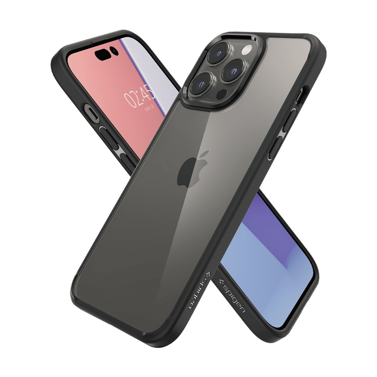 spigen Ultra Hybrid TPU & Polycarbonate Back Case for Apple iPhone 14 Pro (Wireless Charging Compatible, Matte Black)_8