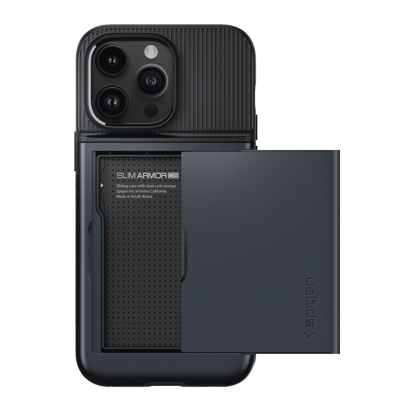 spigen Slim Armor CS TPU & Polycarbonate Back Case for Apple iPhone 14 Pro (Air Cushion Technology, Metal Slate) spigen Slim Armor CS TPU & Polycarbonate Back Case for Apple iPhone 14 Pro (Air Cushion Technology, Metal Slate)_12