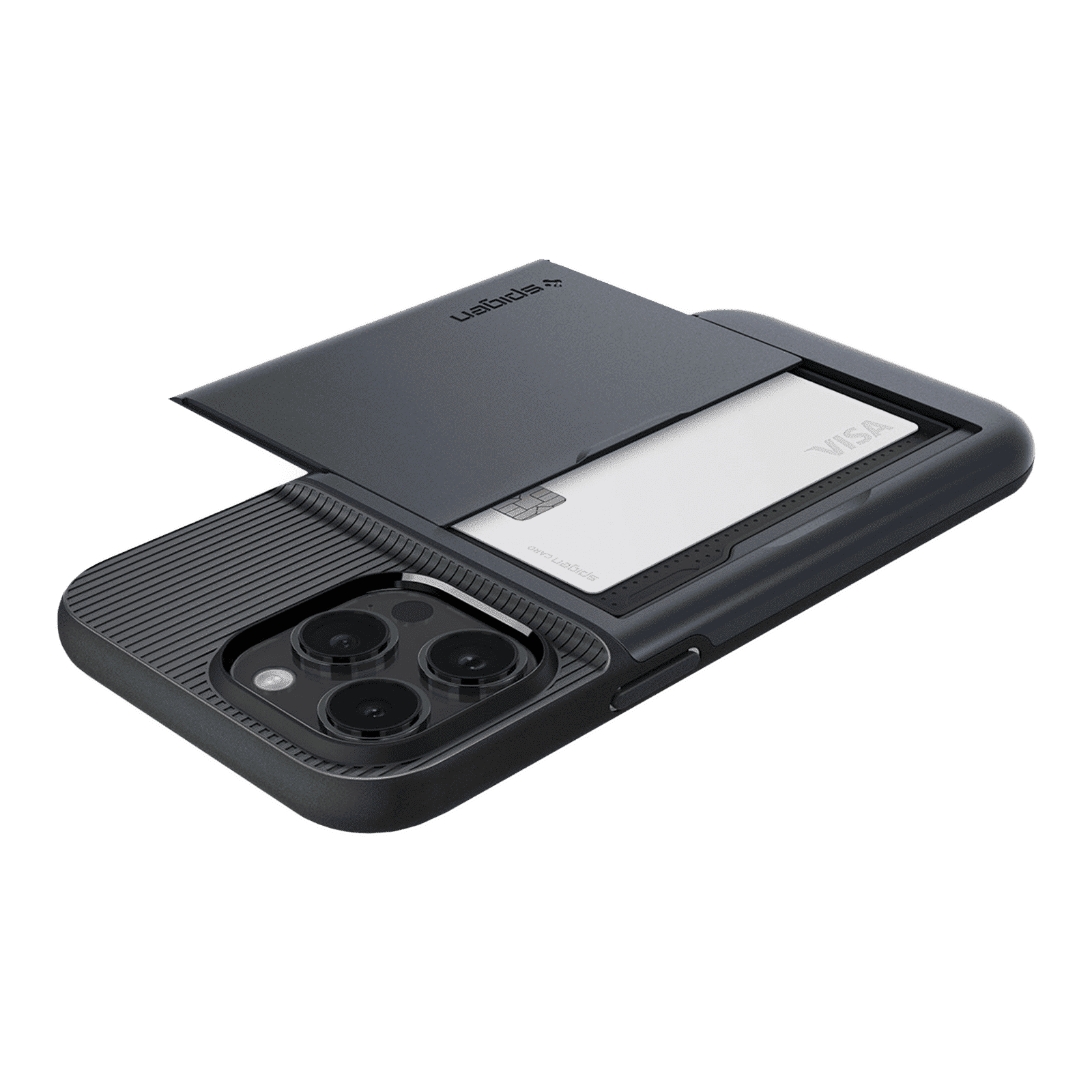 spigen Slim Armor CS TPU & Polycarbonate Back Case for Apple iPhone 14 Pro (Air Cushion Technology, Metal Slate) spigen Slim Armor CS TPU & Polycarbonate Back Case for Apple iPhone 14 Pro (Air Cushion Technology, Metal Slate)_5